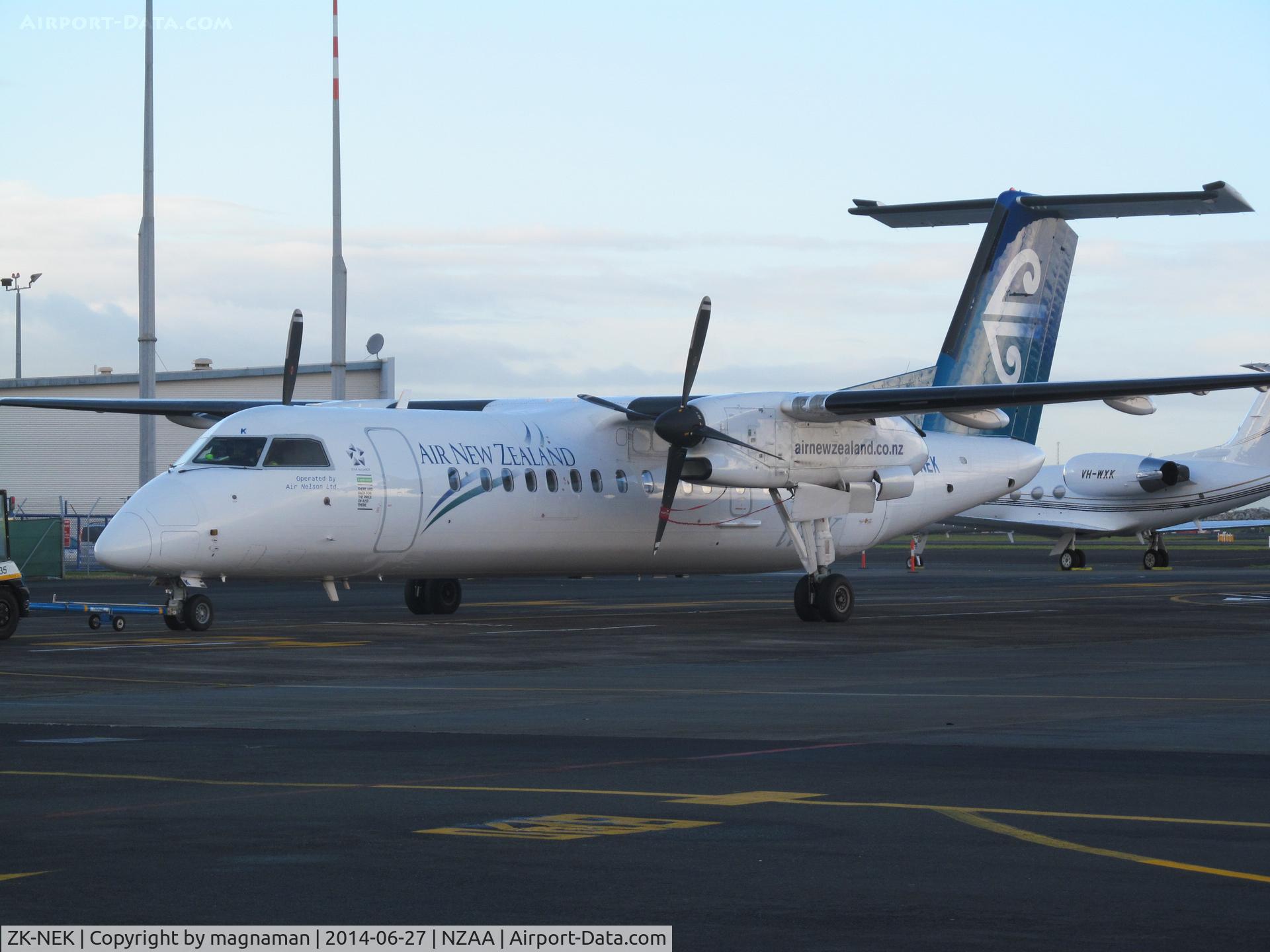 ZK-NEK, 2006 De Havilland Canada DHC-8-311 Dash 8 C/N 629, On tow into Air NZ maintenance