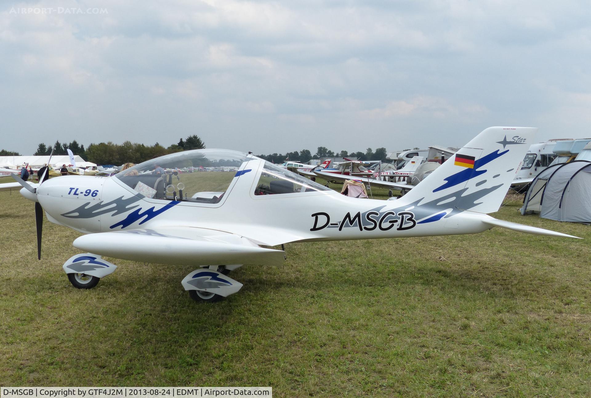 D-MSGB, 2001 TL Ultralight TL-96 Star C/N 01S99, D-MSGB at Tannheim 24.8.13