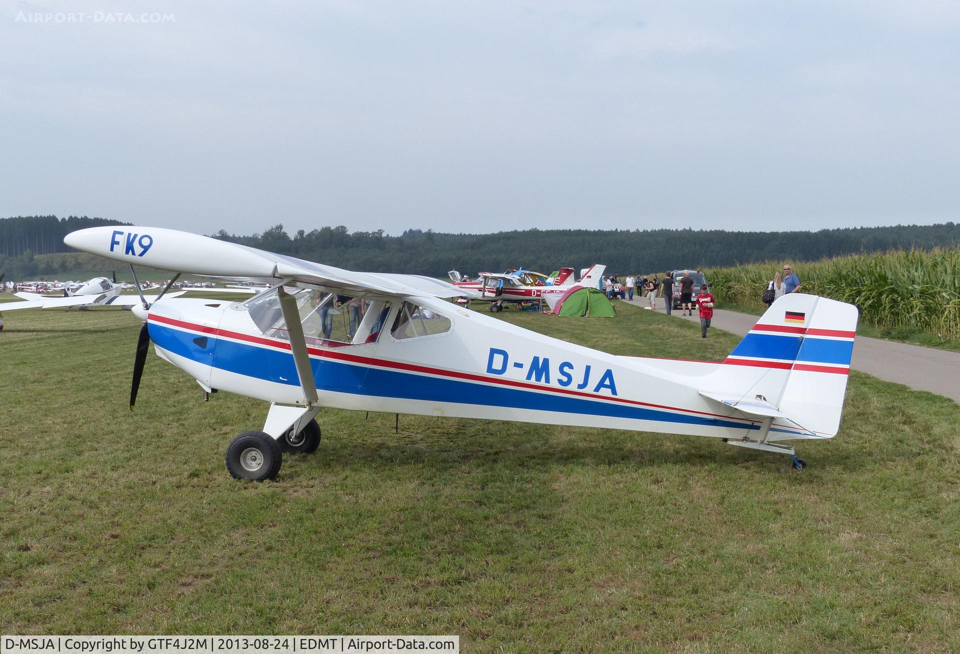 D-MSJA, B & F Technik FK-9 Mark 2 C/N 073, D-MSJA at Tannheim 24.8.13