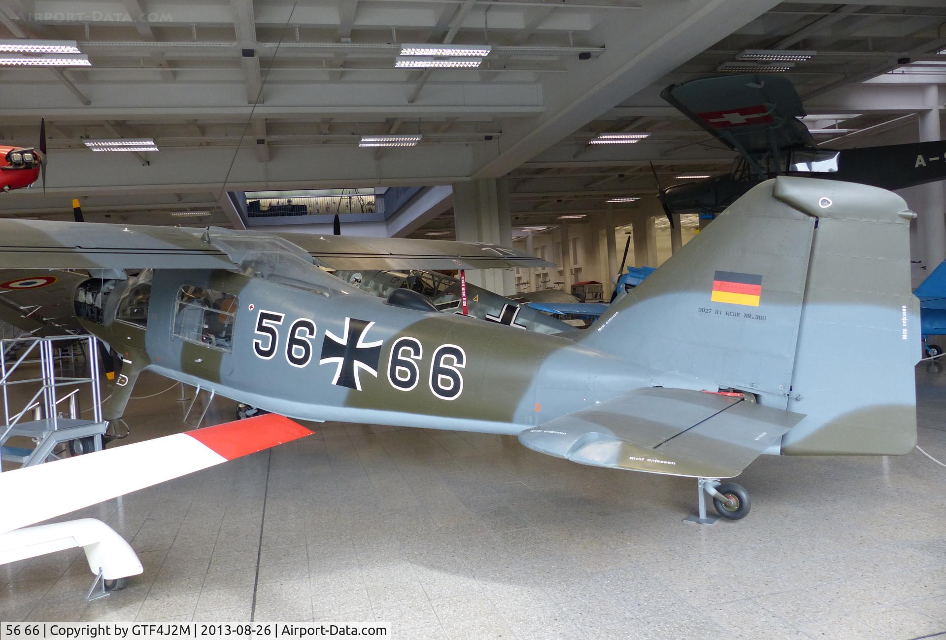 56 66, Dornier Do-27B C/N 360, 56+66  W German AF  preserved at Deutsches Museum, Munich
