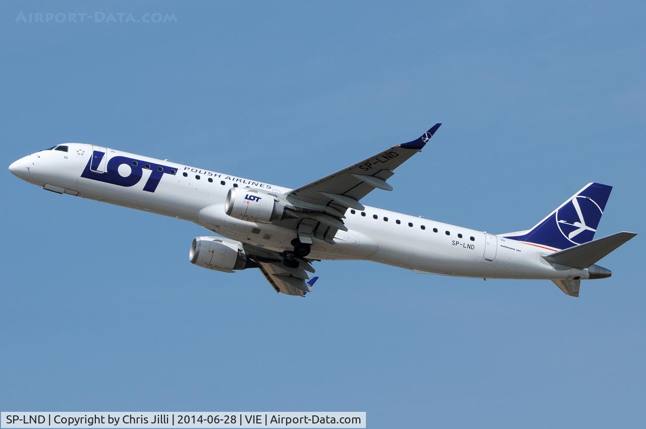 SP-LND, 2012 Embraer 195LR (ERJ-190-200LR) C/N 19000516, LOT - Polish Airlines