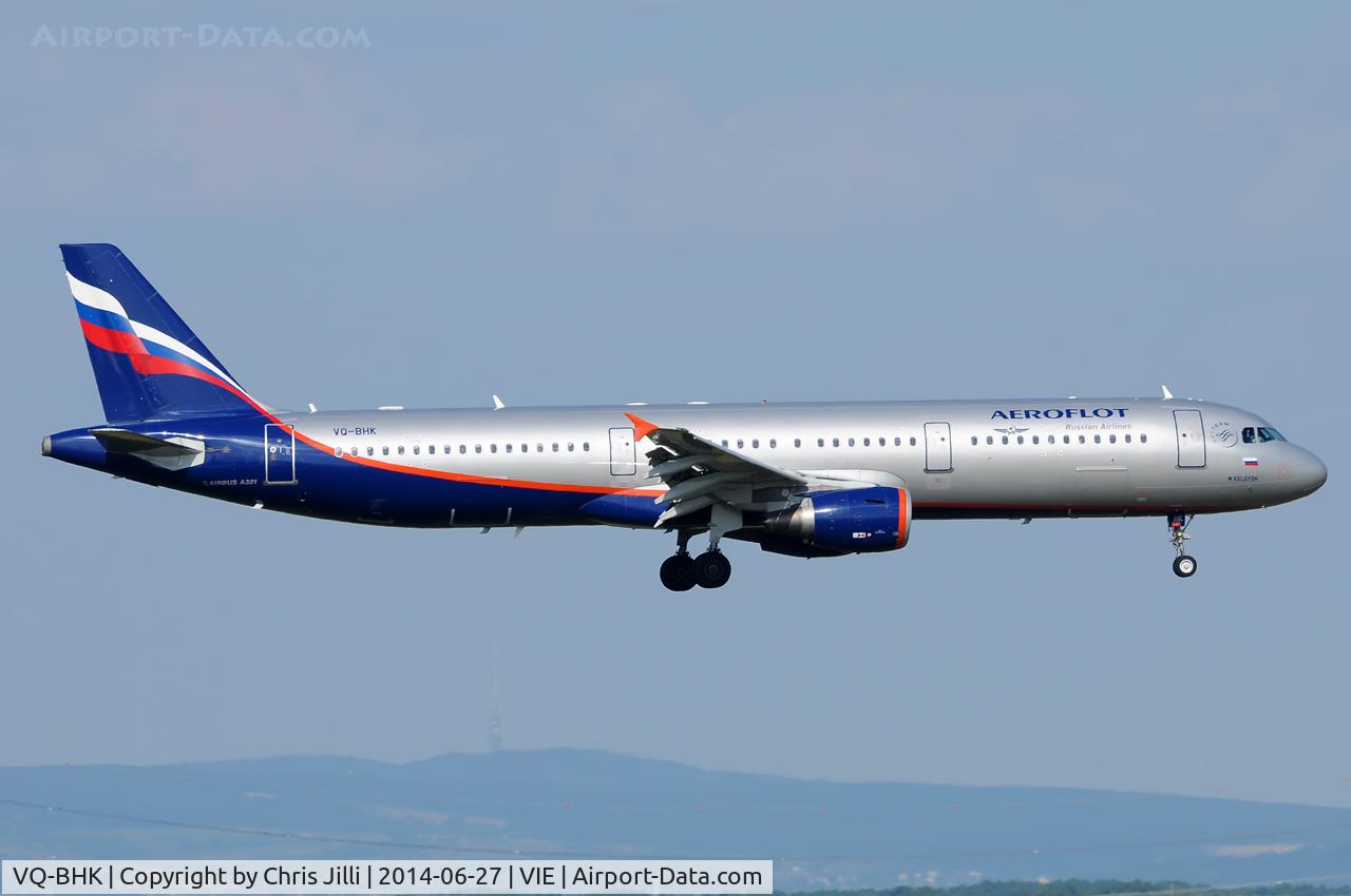 VQ-BHK, 2010 Airbus A321-211 C/N 4461, Aeroflot
