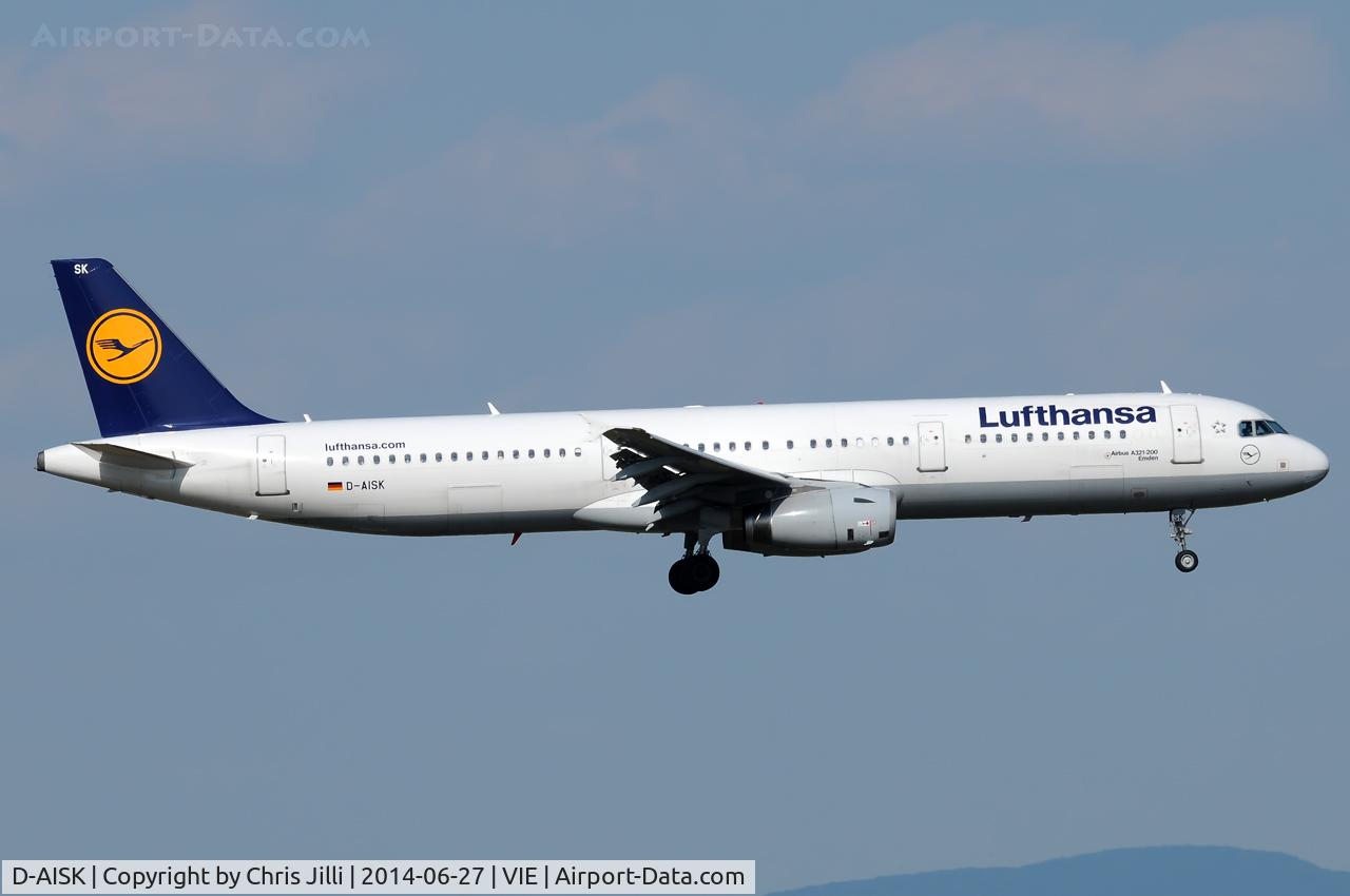 D-AISK, 2008 Airbus A321-231 C/N 3387, Lufthansa