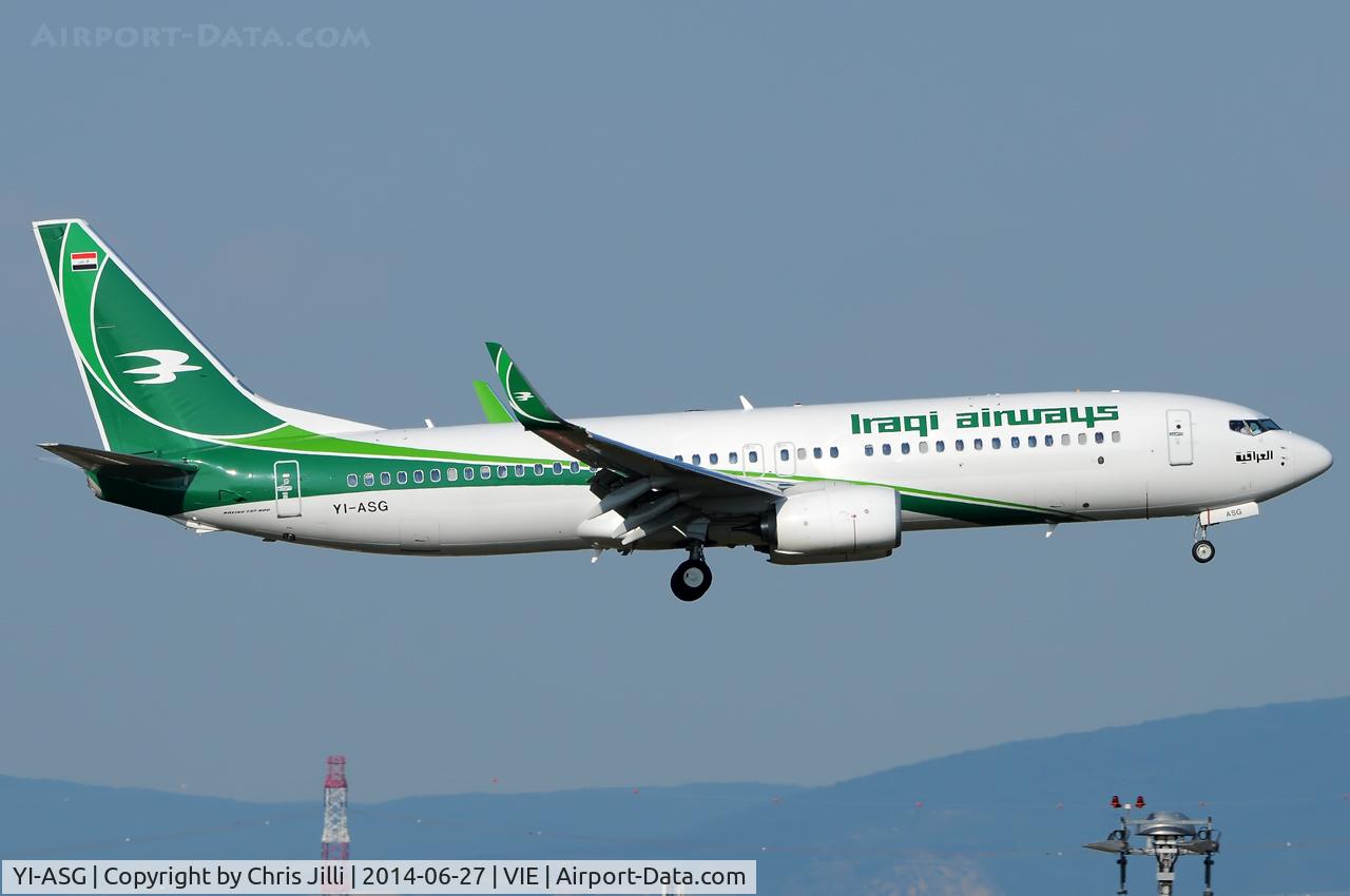 YI-ASG, 2014 Boeing 737-81Z C/N 40089, Iraqi Airways