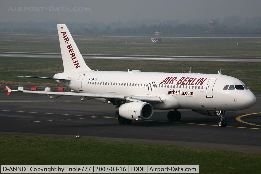 D-ANND, 2001 Airbus A320-232 C/N 1546, Airbus 320 Air Berlin