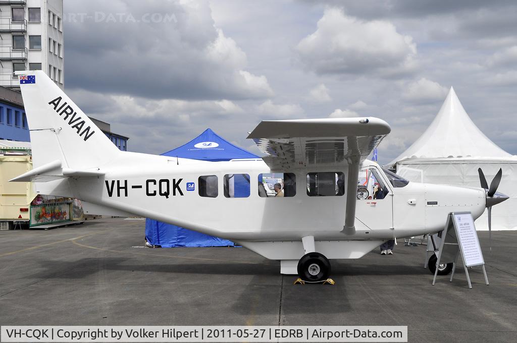 VH-CQK, 2010 Gippsland GA-8-TC320 Airvan C/N GA8-TC320-10-169, at aero expo