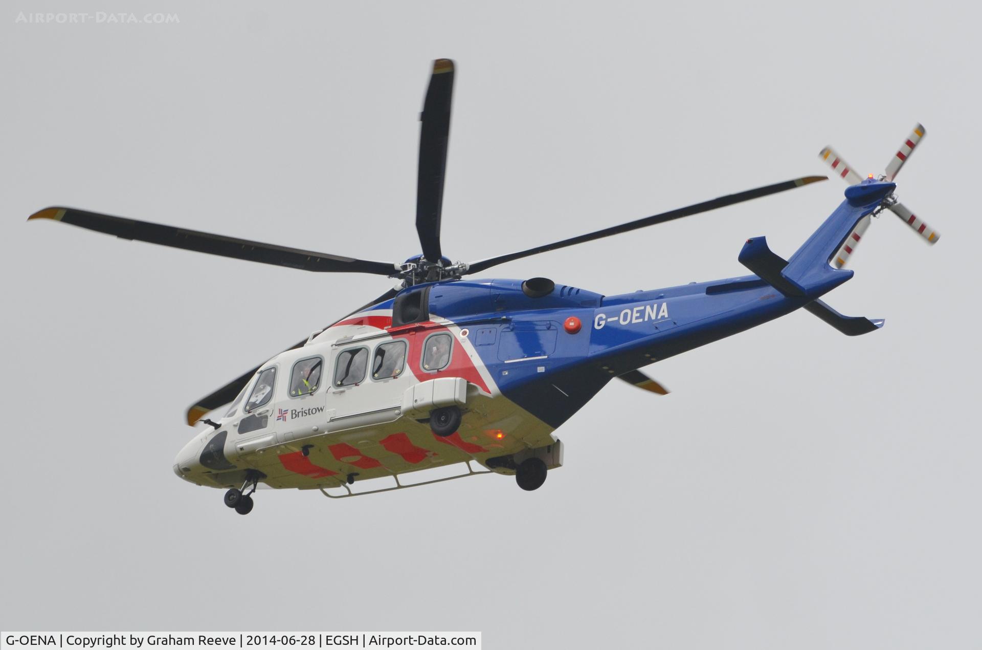 G-OENA, 2013 AgustaWestland AW189 C/N 49007, Just taken off.