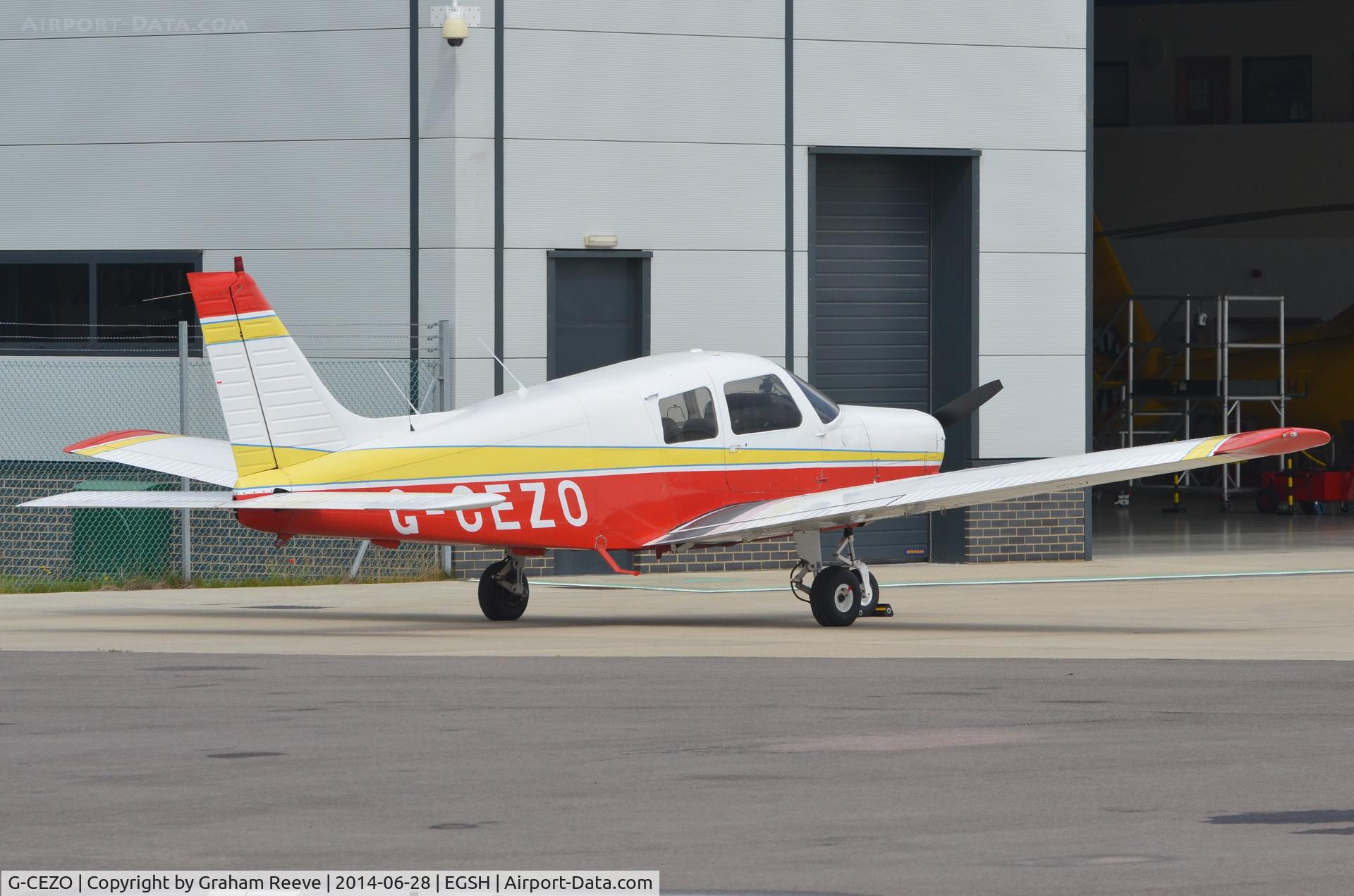 G-CEZO, 1989 Piper PA-28-161 Cadet C/N 28-41226, Parked at Norwich.