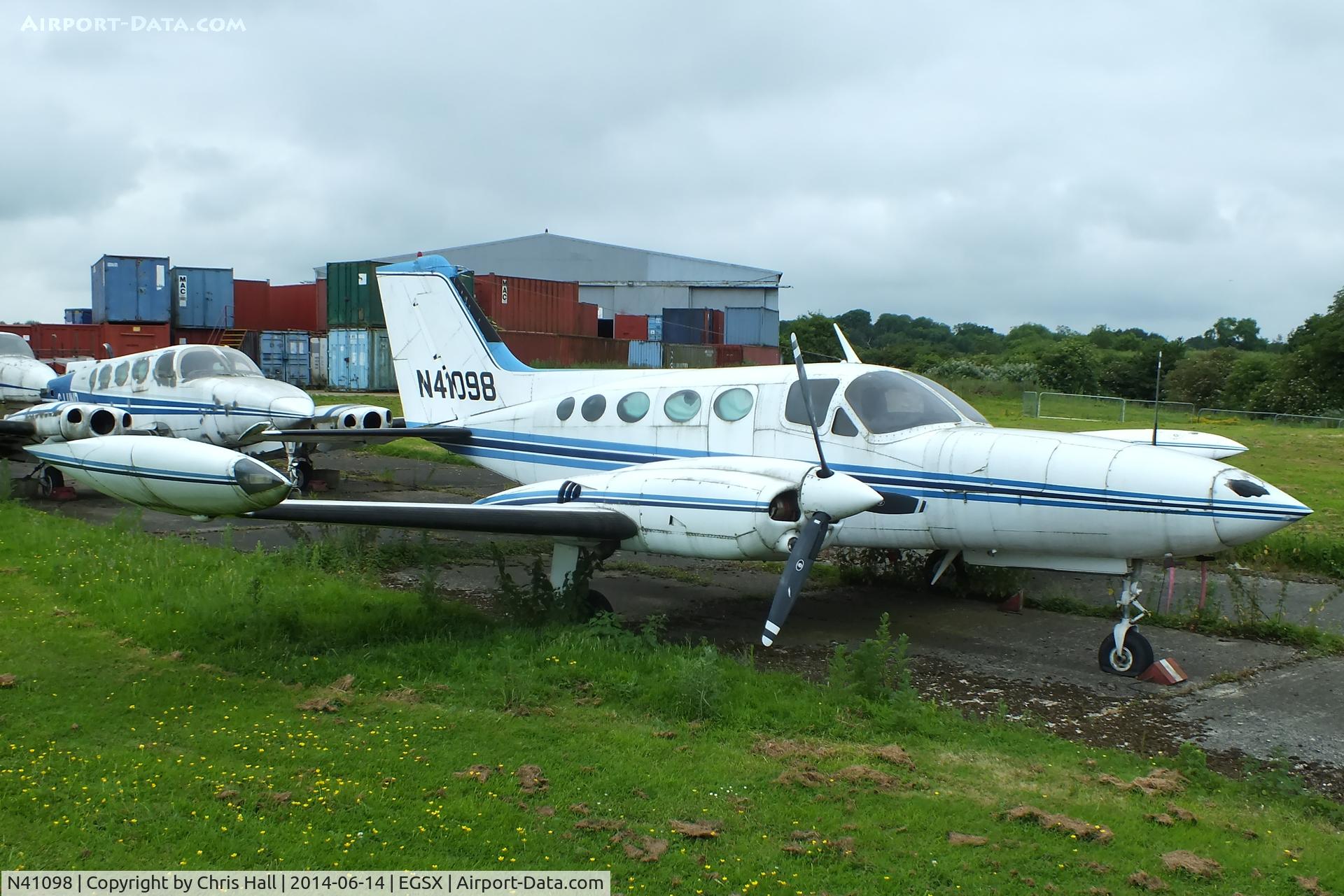 N41098, 1973 Cessna 421B Golden Eagle C/N 421B0448, in the graveyard at North Weald