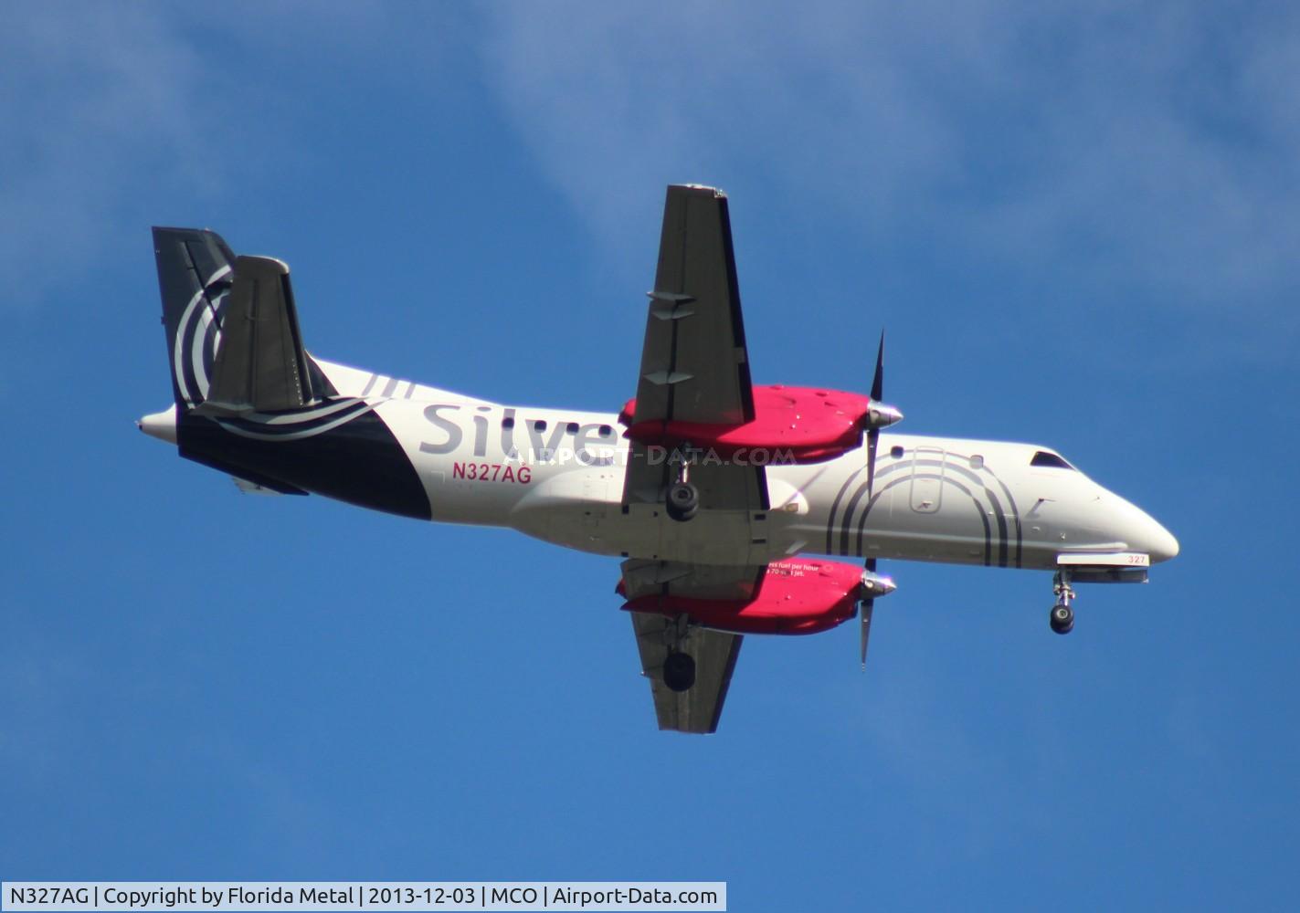 N327AG, 1997 Saab 340B C/N 340B-427, Silver Saab 340