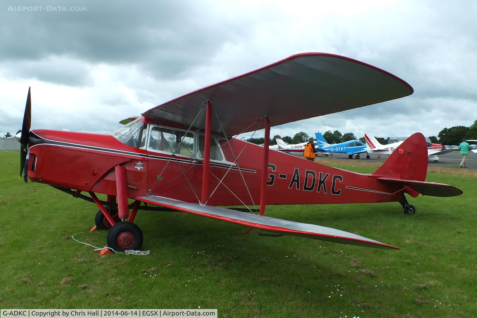 G-ADKC, 1936 De Havilland DH.87B Hornet Moth C/N 8064, at the Air Britain fly in