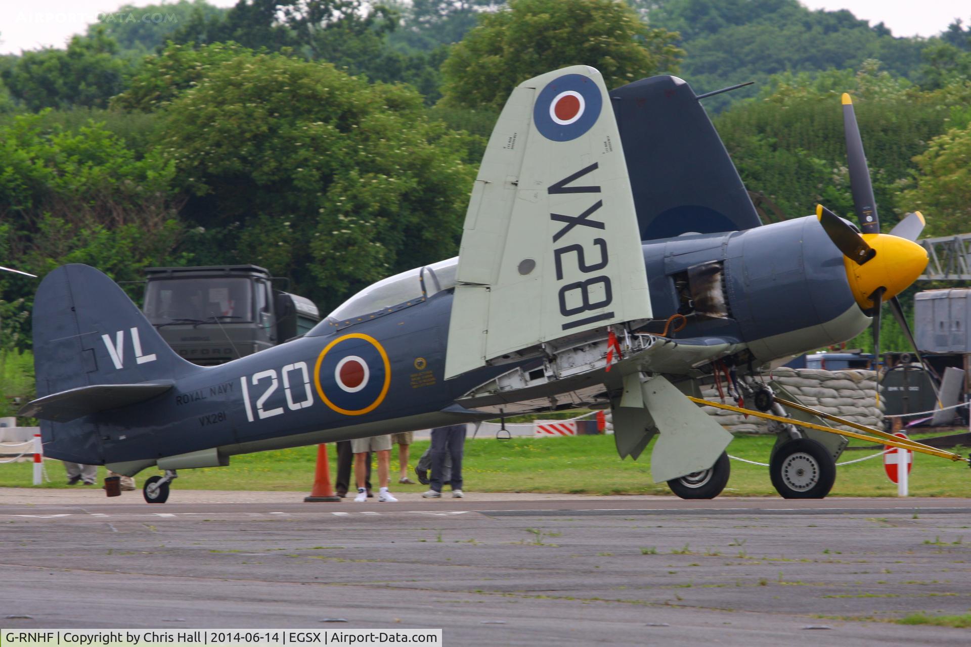 G-RNHF, 1949 Hawker Sea Fury T.20 C/N ES.3615, at the Air Britain fly in