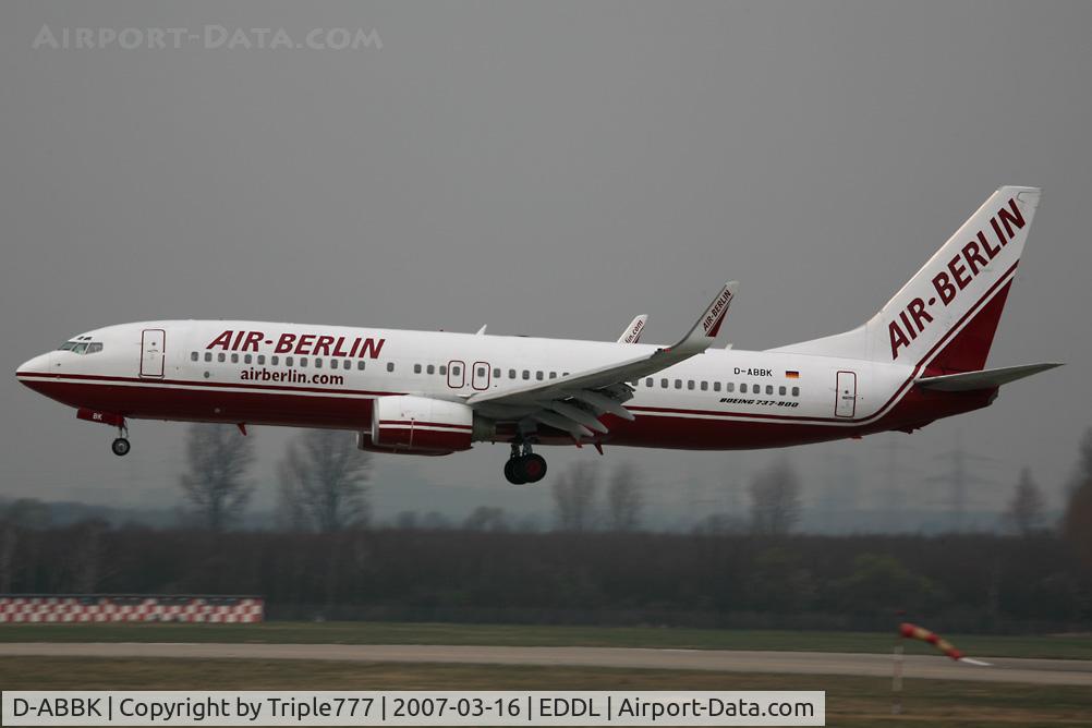 D-ABBK, 2003 Boeing 737-8BK C/N 33013, Boeing 737-800 Air Berlin
