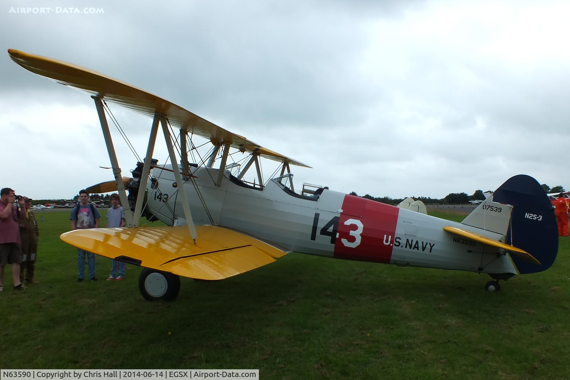 N63590, 1943 Boeing A75N1(PT17) C/N 75-7143, at the Air Britain fly in
