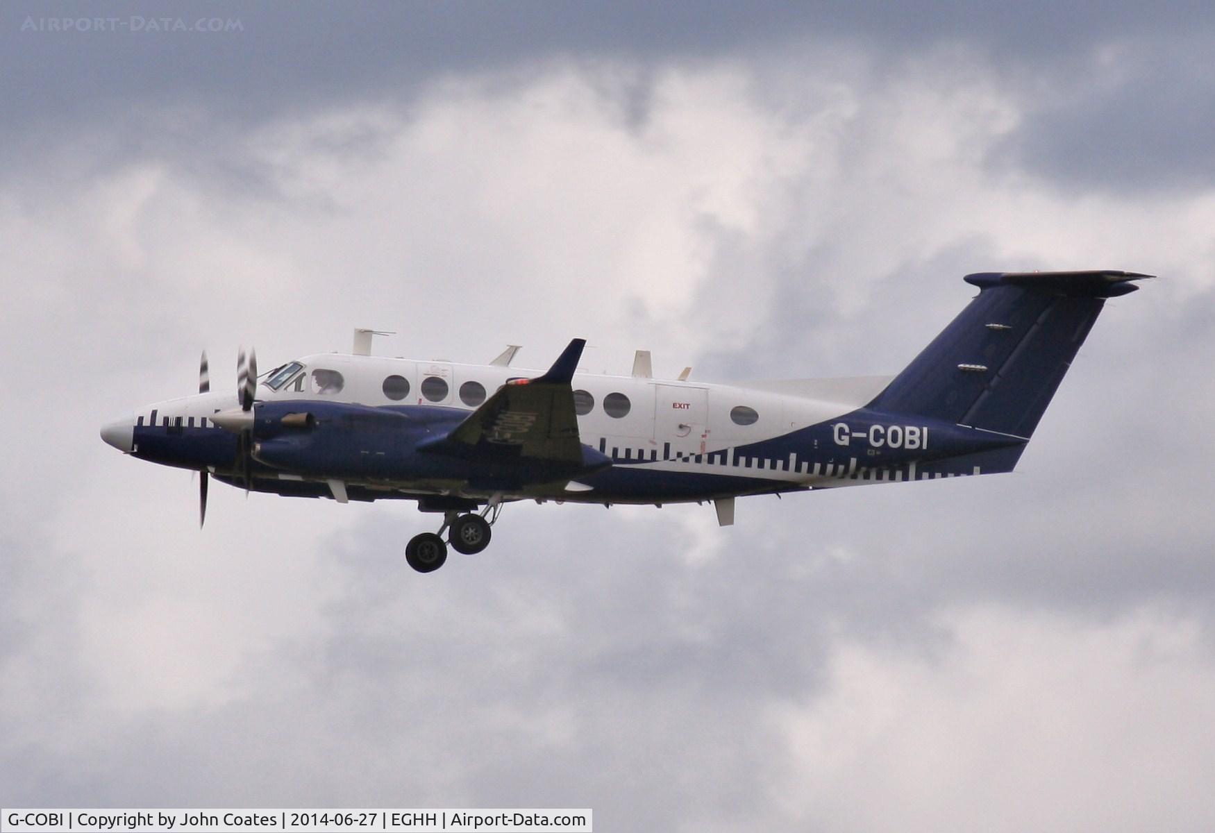 G-COBI, 2004 Hawker Beechcraft 350 King Air (B300) C/N FL-424, Departing  Cobham