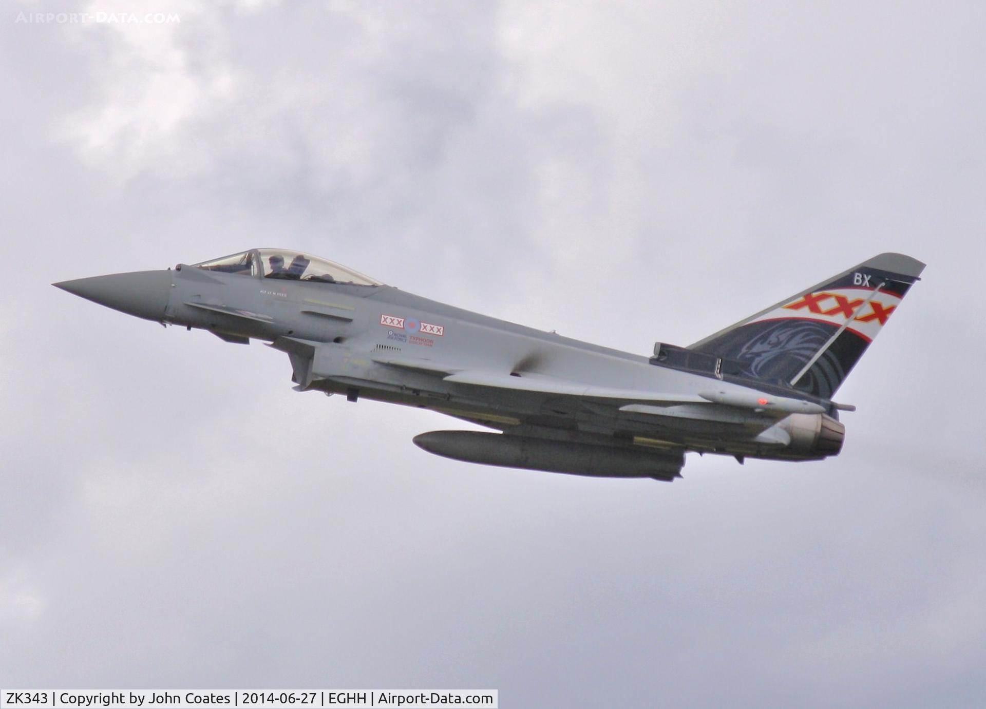 ZK343, 2012 Eurofighter EF-2000 Typhoon FGR4 C/N BS104/380, Off to Goodwood