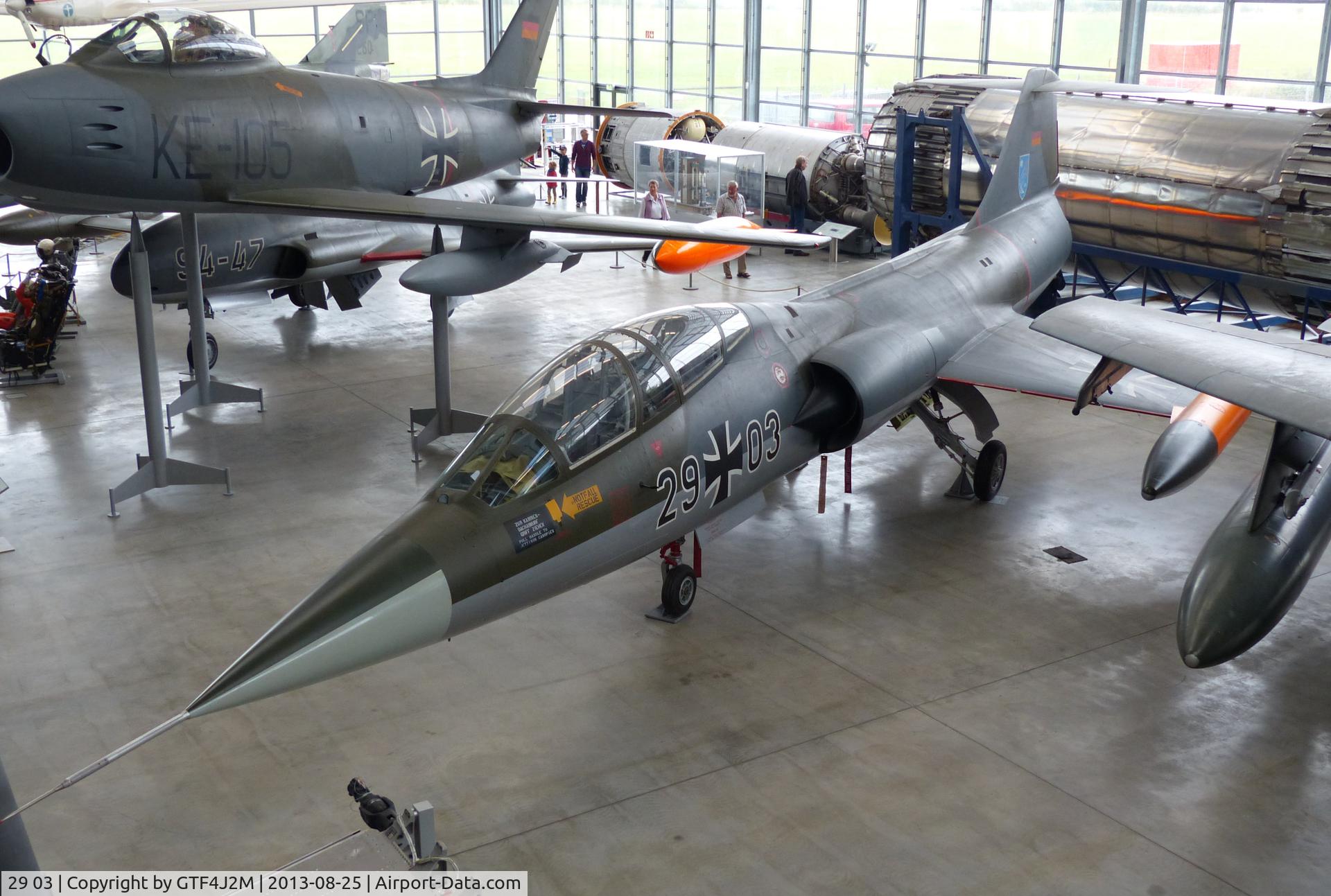 29 03, Lockheed F-104TF Starfighter C/N 583F-5049, 29+03  W German AF  at Flufwerft Schleissheim