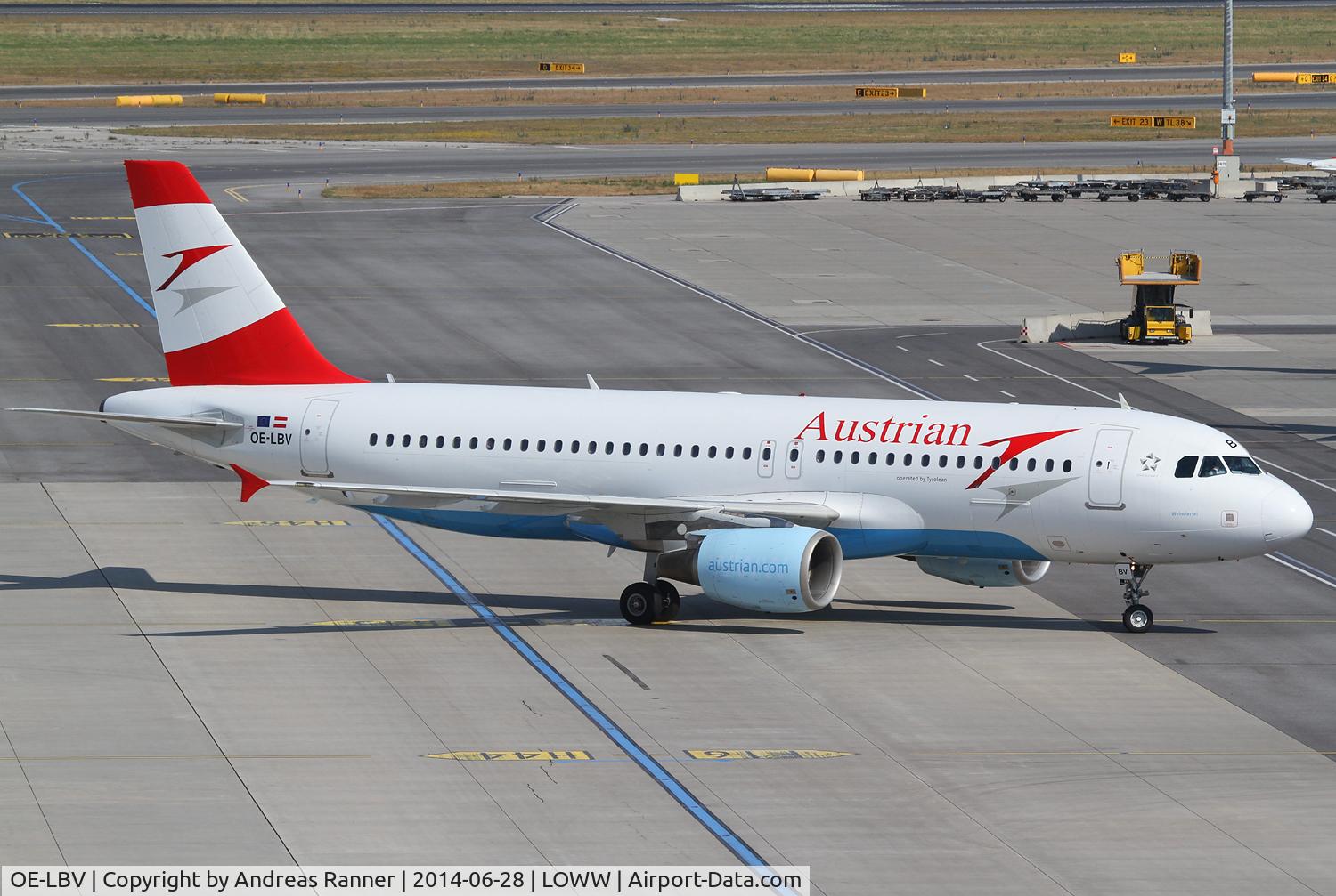 OE-LBV, 2000 Airbus A320-214 C/N 1385, Austrian Airlines A320