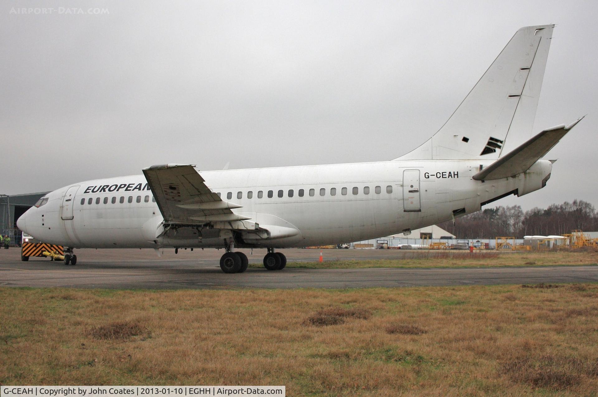 G-CEAH, 1975 Boeing 737-229 C/N 21135, Being led to the saw