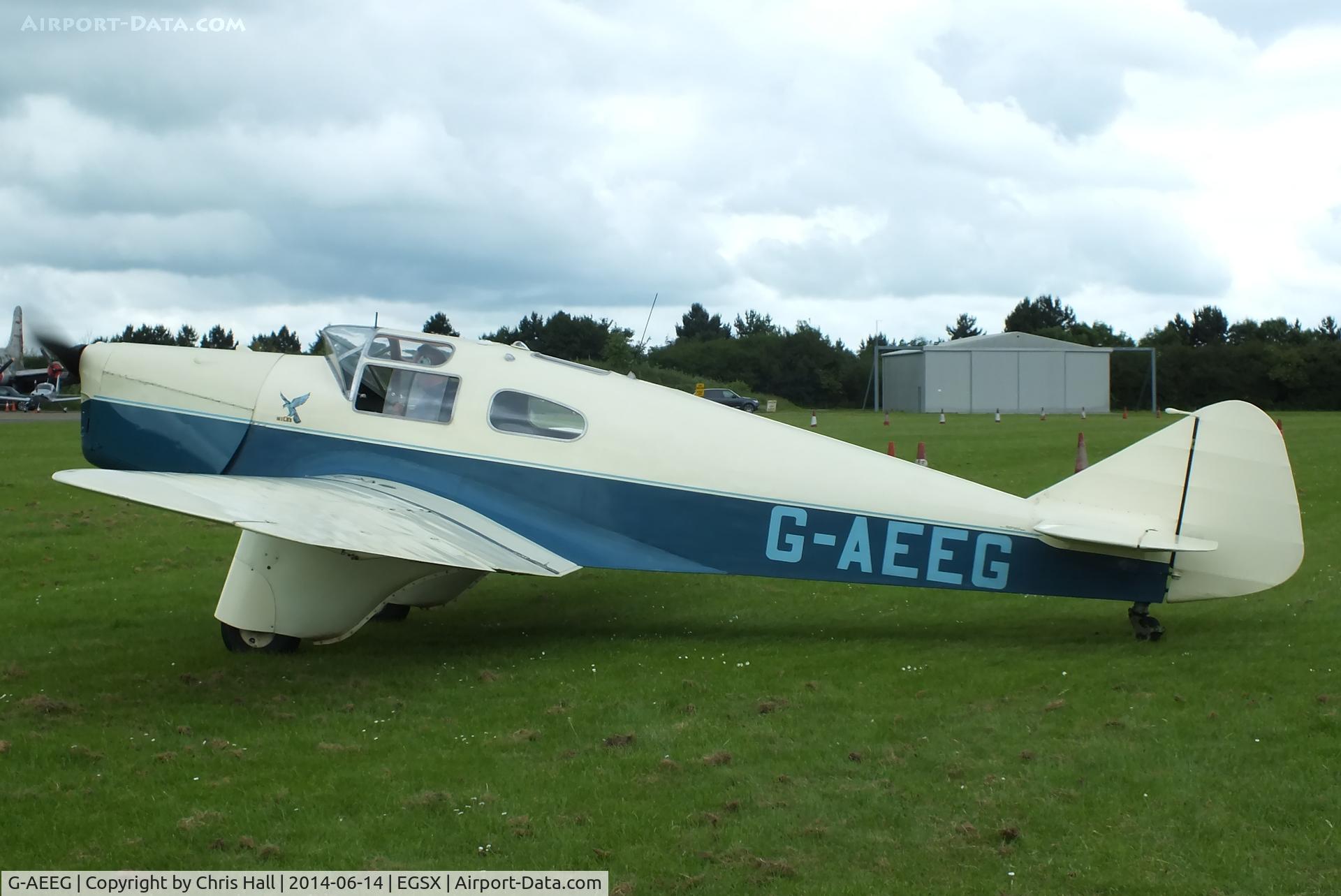 G-AEEG, 1936 Miles M-3A Falcon Major C/N 216, at the Air Britain fly in