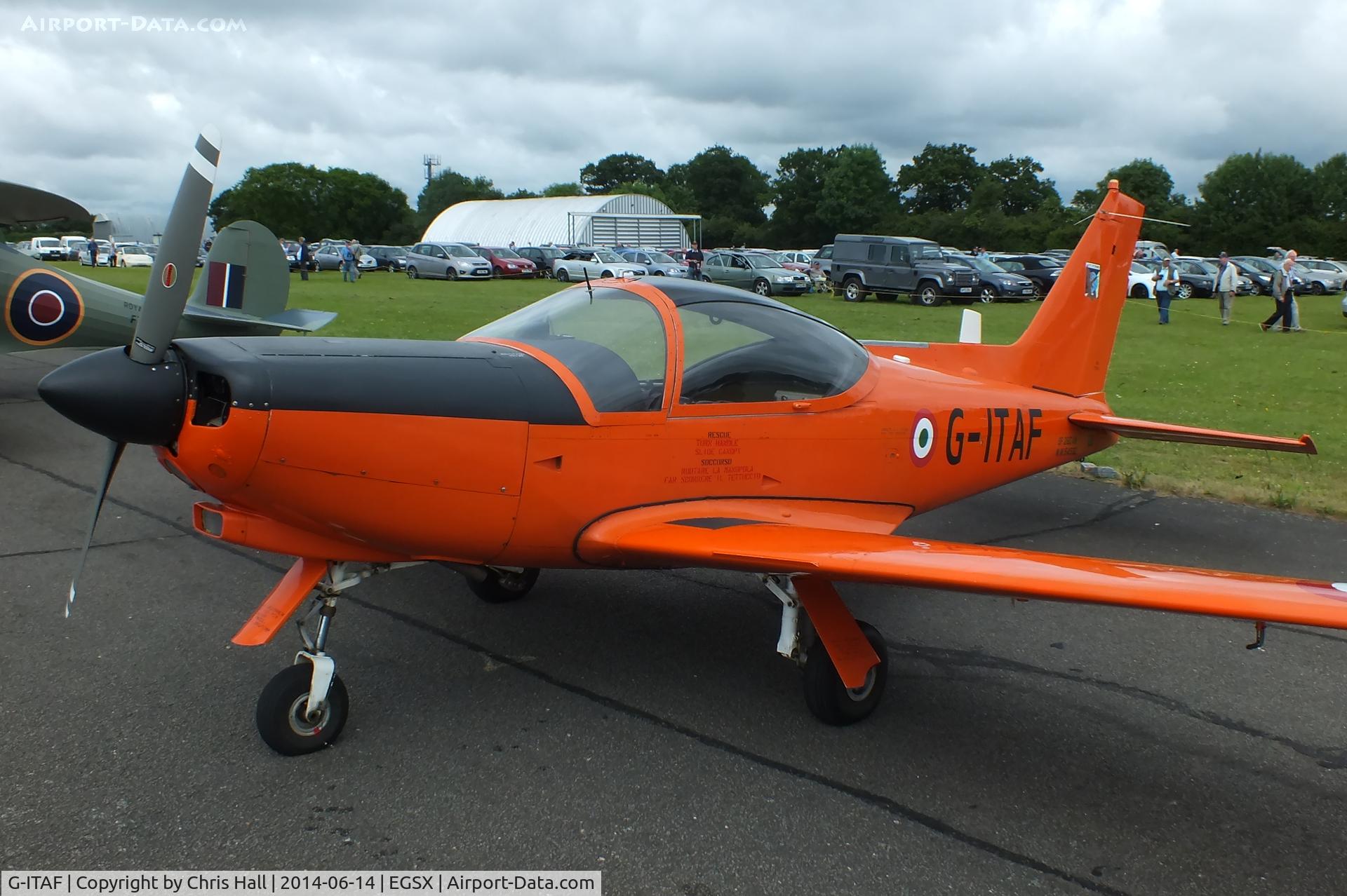 G-ITAF, 1983 SIAI-Marchetti SF-260AM C/N 40-013/690, at the Air Britain fly in