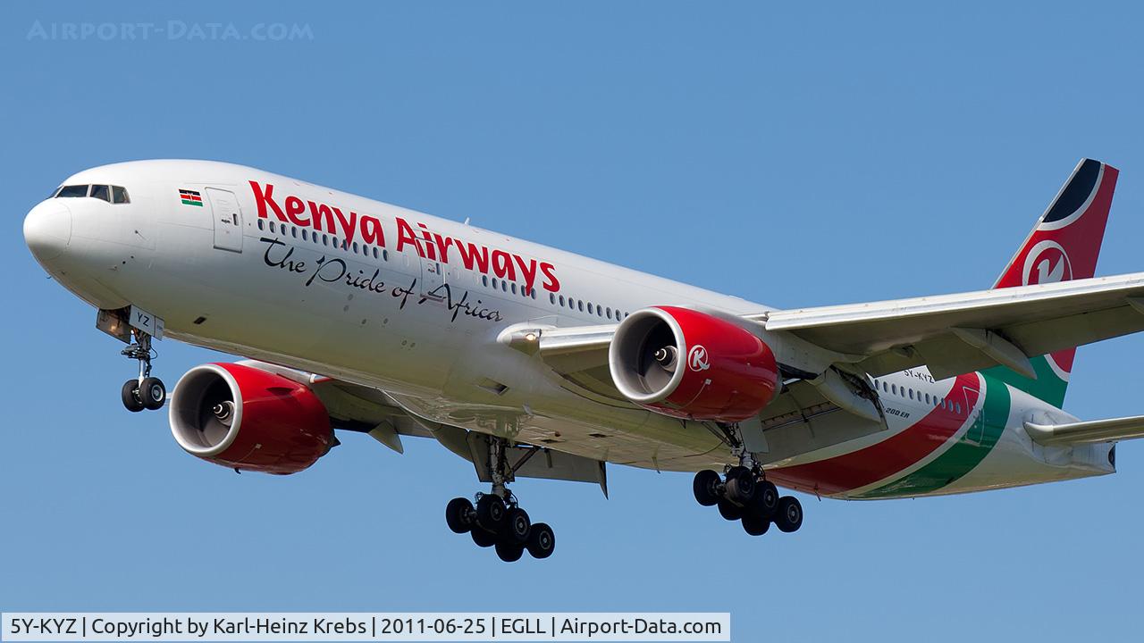 5Y-KYZ, 2007 Boeing 777-2U8ER C/N 36124, Kenya Airways