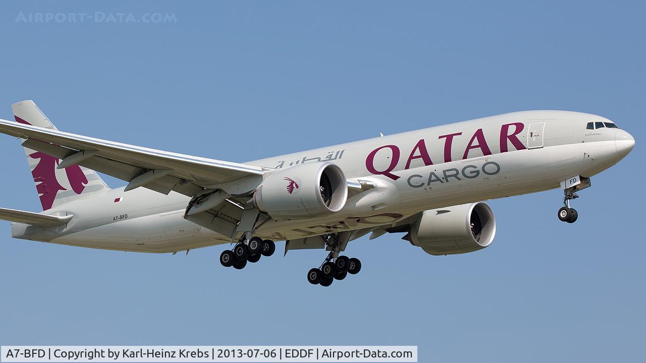 A7-BFD, 2012 Boeing 777-FDZ C/N 41427, Final RWY 07R
