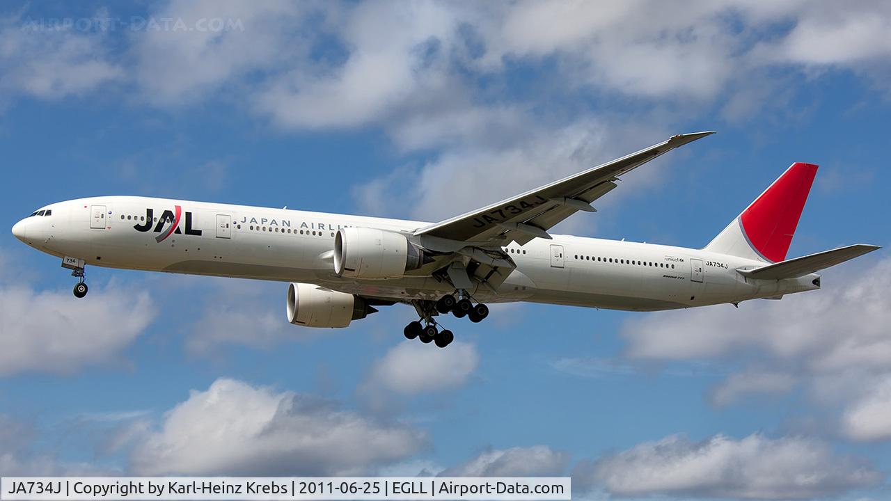 JA734J, 2005 Boeing 777-346/ER C/N 32433, Japan Airlines