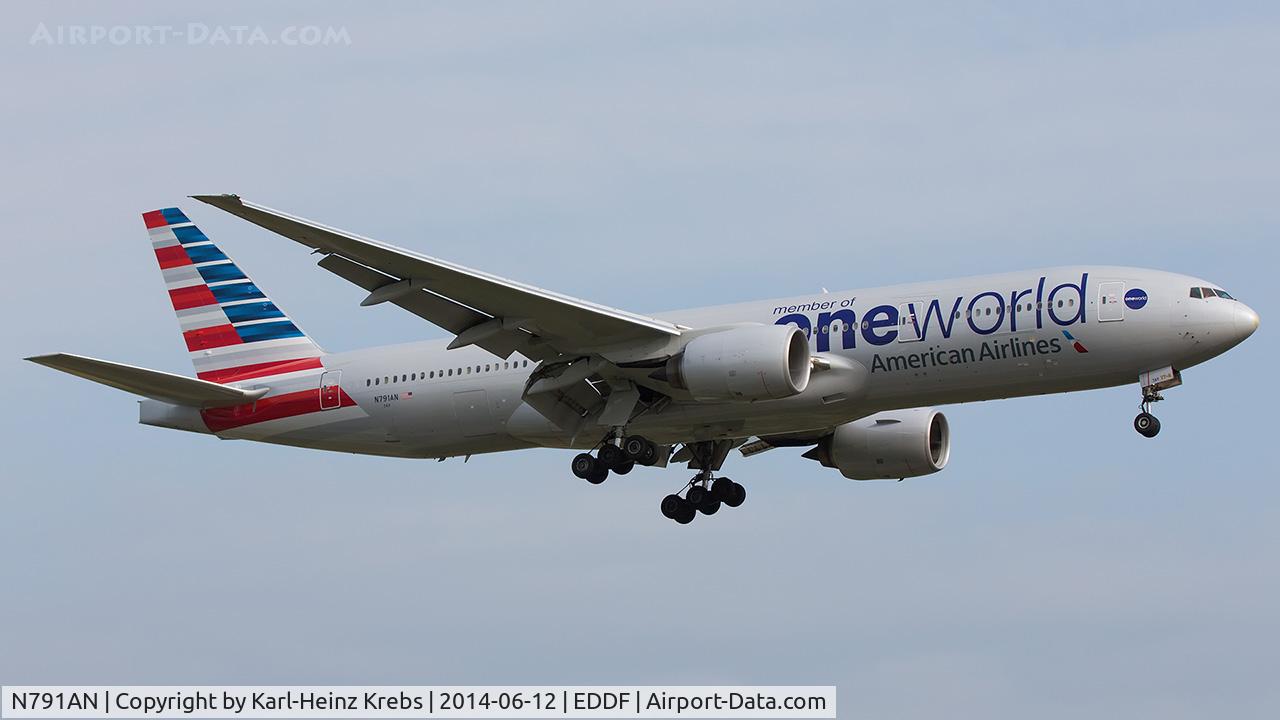 N791AN, 2000 Boeing 777-223/ER C/N 30254, AA One World new color
