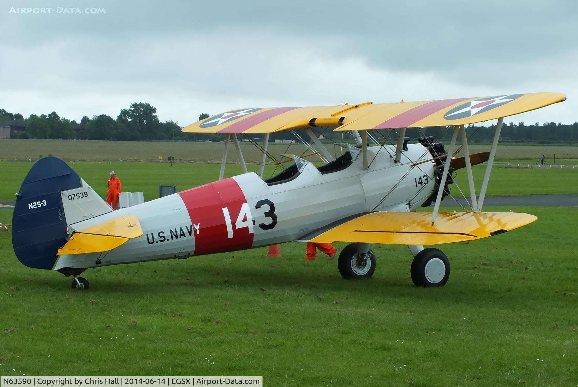 N63590, 1943 Boeing A75N1(PT17) C/N 75-7143, at the Air Britain fly in