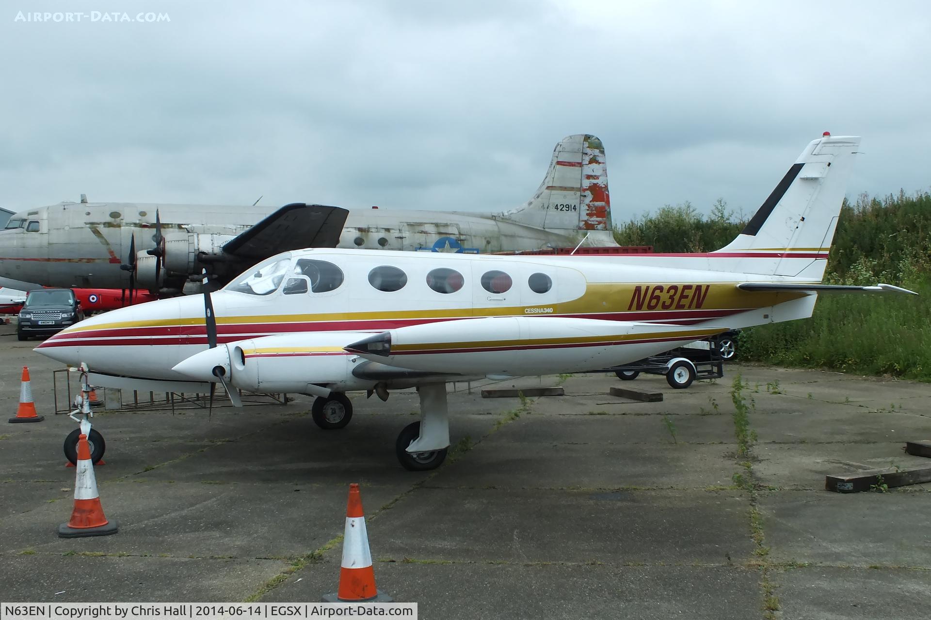 N63EN, 1972 Cessna 340 C/N 340-0063, at the Air Britain fly in