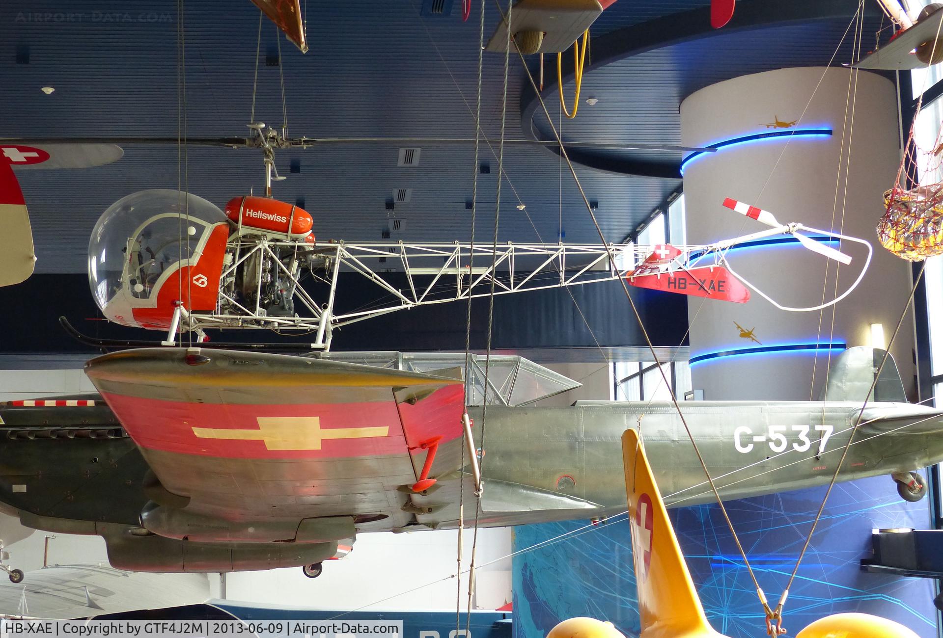 HB-XAE, 1953 Bell 47G-2 C/N 689, HB-XAE  preserved at Swiss Transport Museum, Lucerne