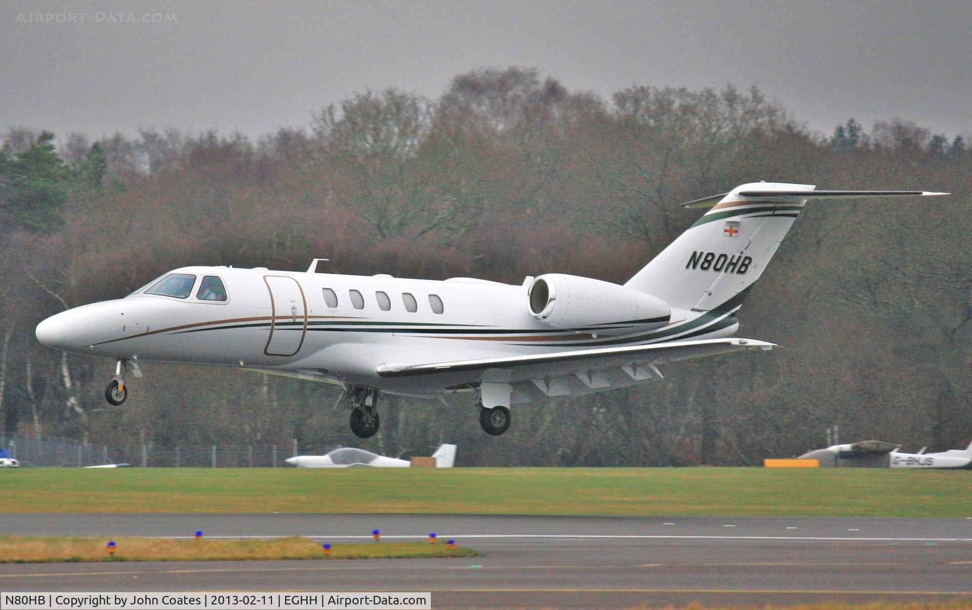 N80HB, 2010 Cessna 525C CitationJet CJ4 C/N 525C-0017, Landing 26