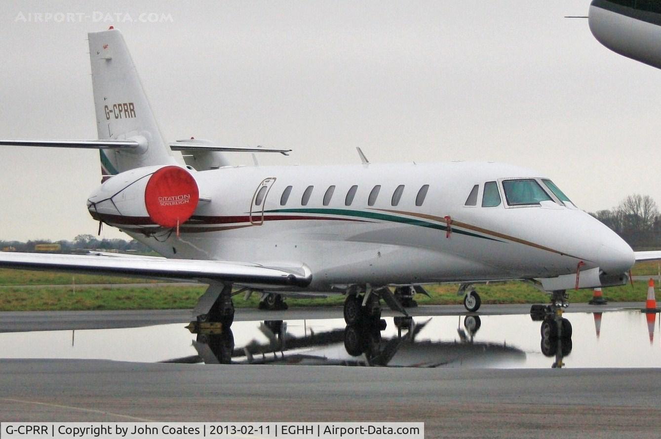 G-CPRR, 2009 Cessna 680 Citation Sovereign C/N 680-0276, At CSE