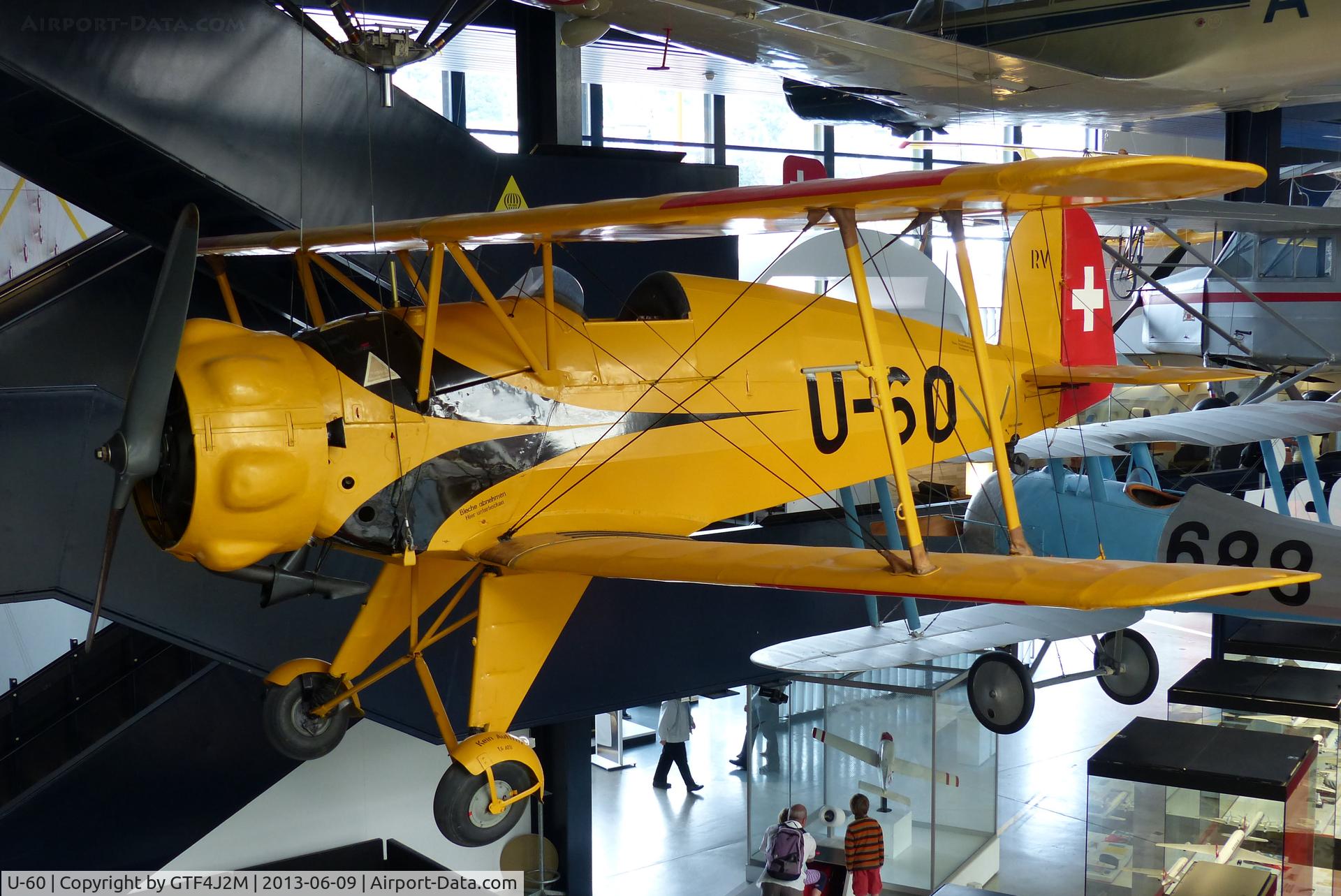 U-60, Bucker Bu-133C Jungmeister C/N 7, U-60  ex Swiss AF  preserved at Swiss Transport Museum, Lucerne