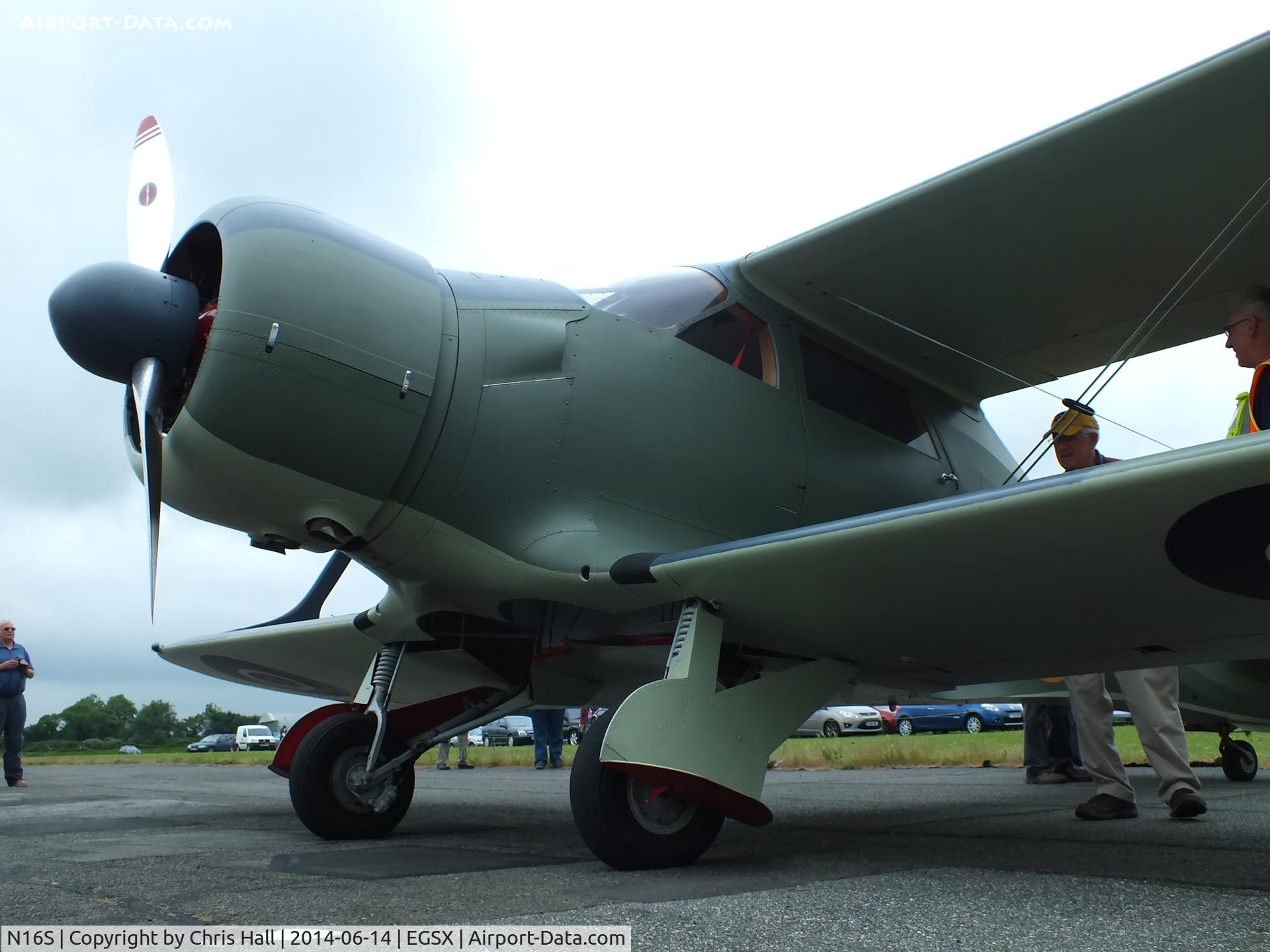 N16S, 1944 Beech D17S Staggerwing C/N 6687, at the Air Britain fly in