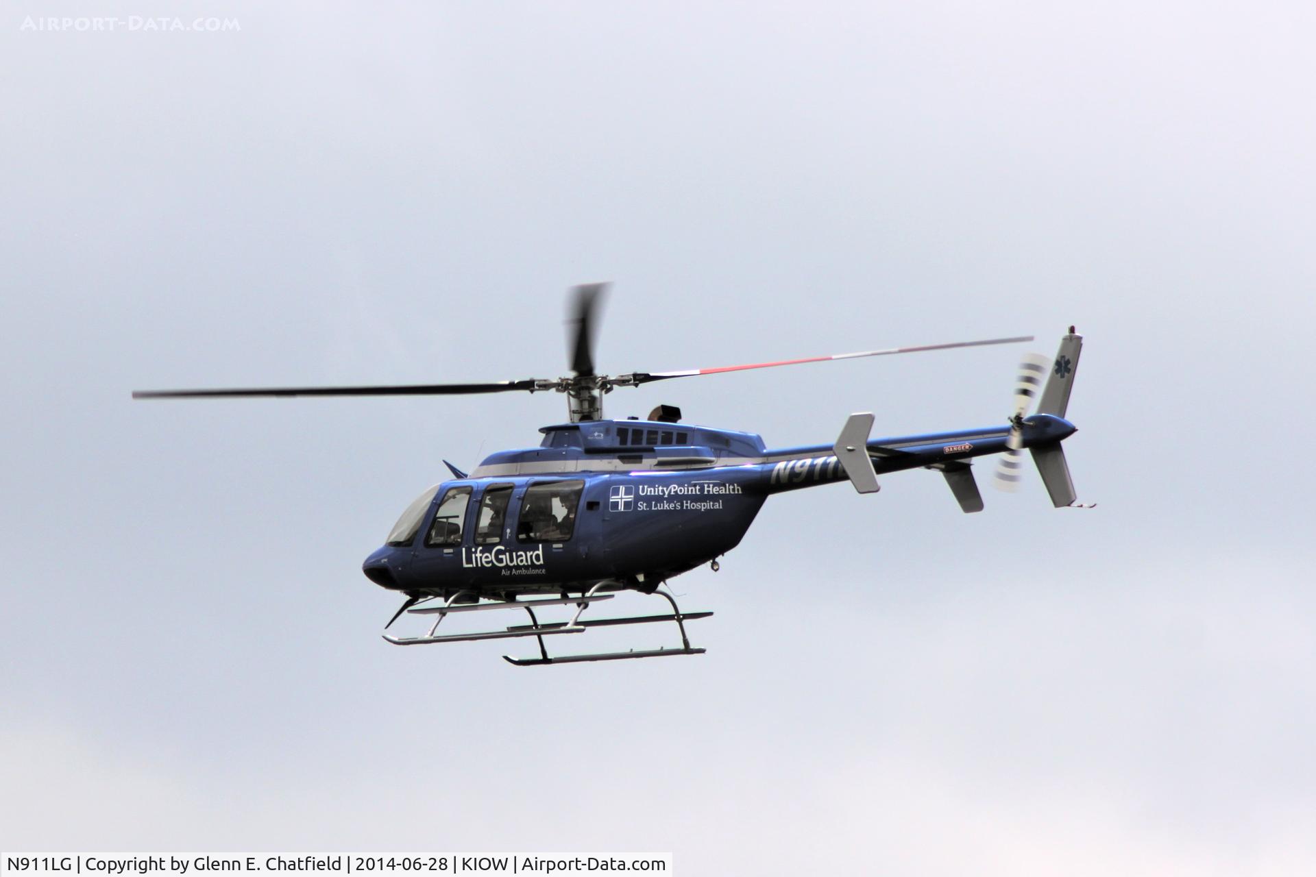N911LG, 2013 Bell 407 C/N 54128, Was displayed for the air show