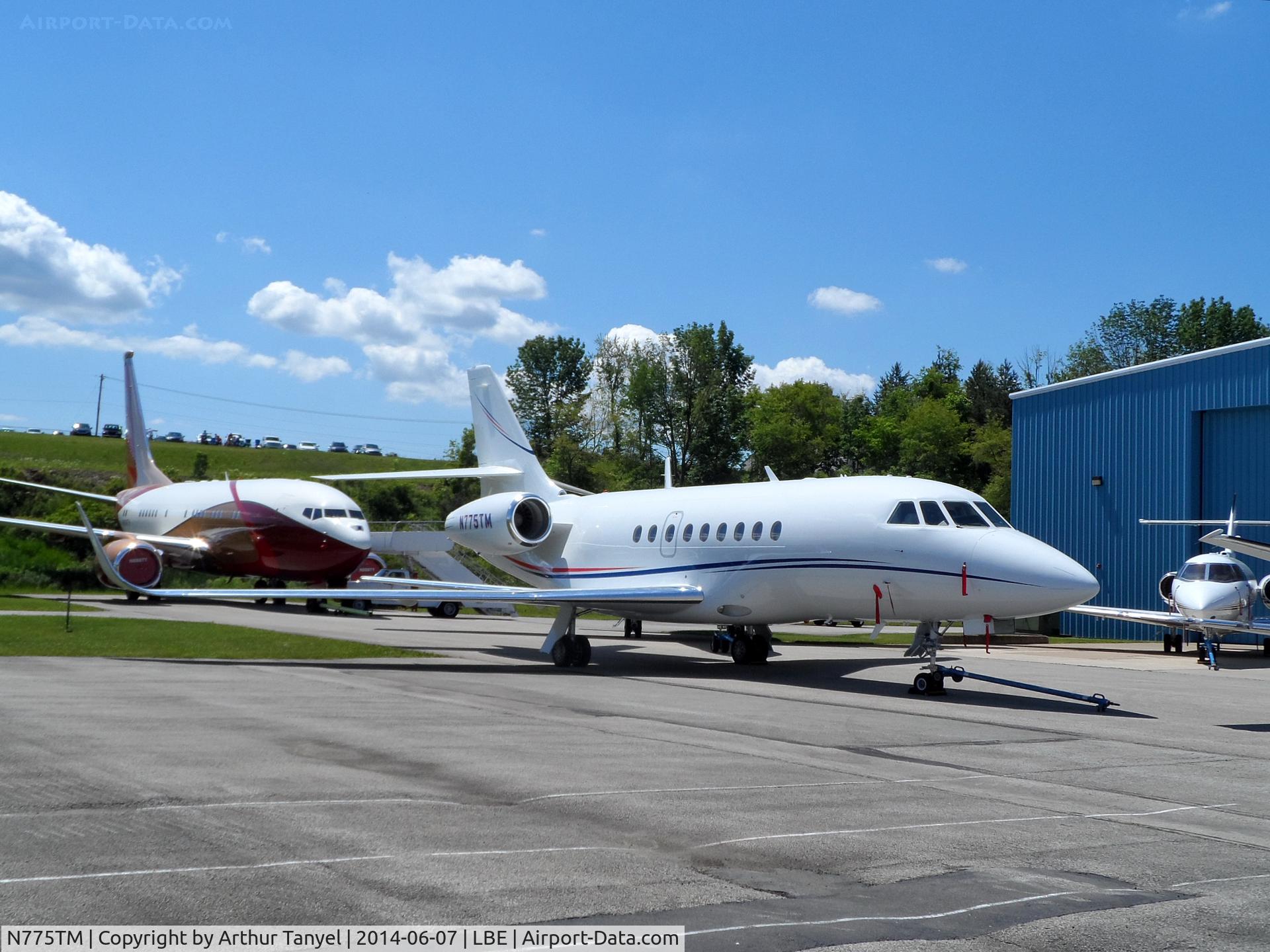 N775TM, 2013 Dassault Falcon 2000EX C/N 711, Parked @ LBE