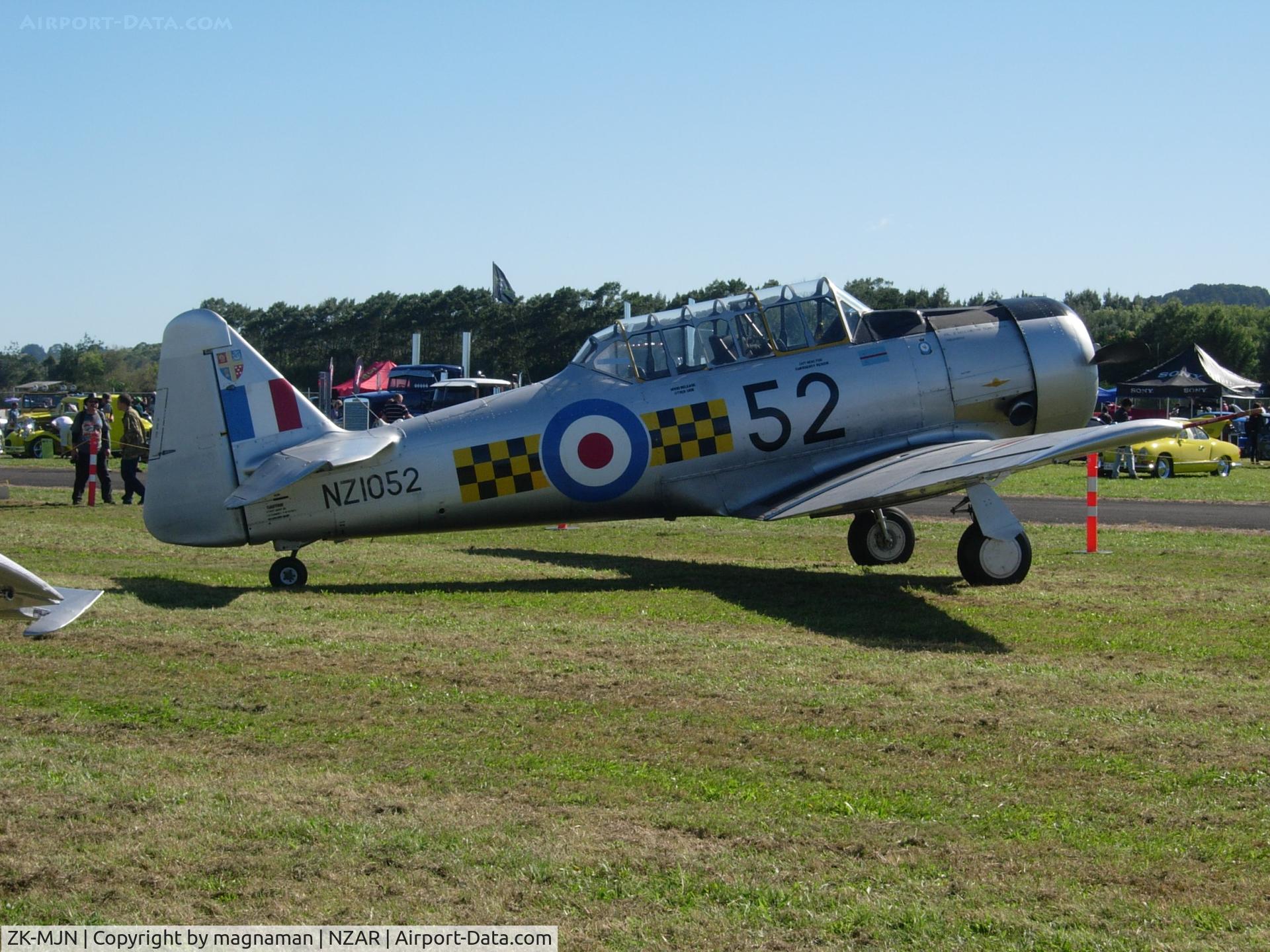 ZK-MJN, North American AT-6C Harvard IIA C/N 88-13909, ZK-MJN in military disguise. Ardmore airshow 2012