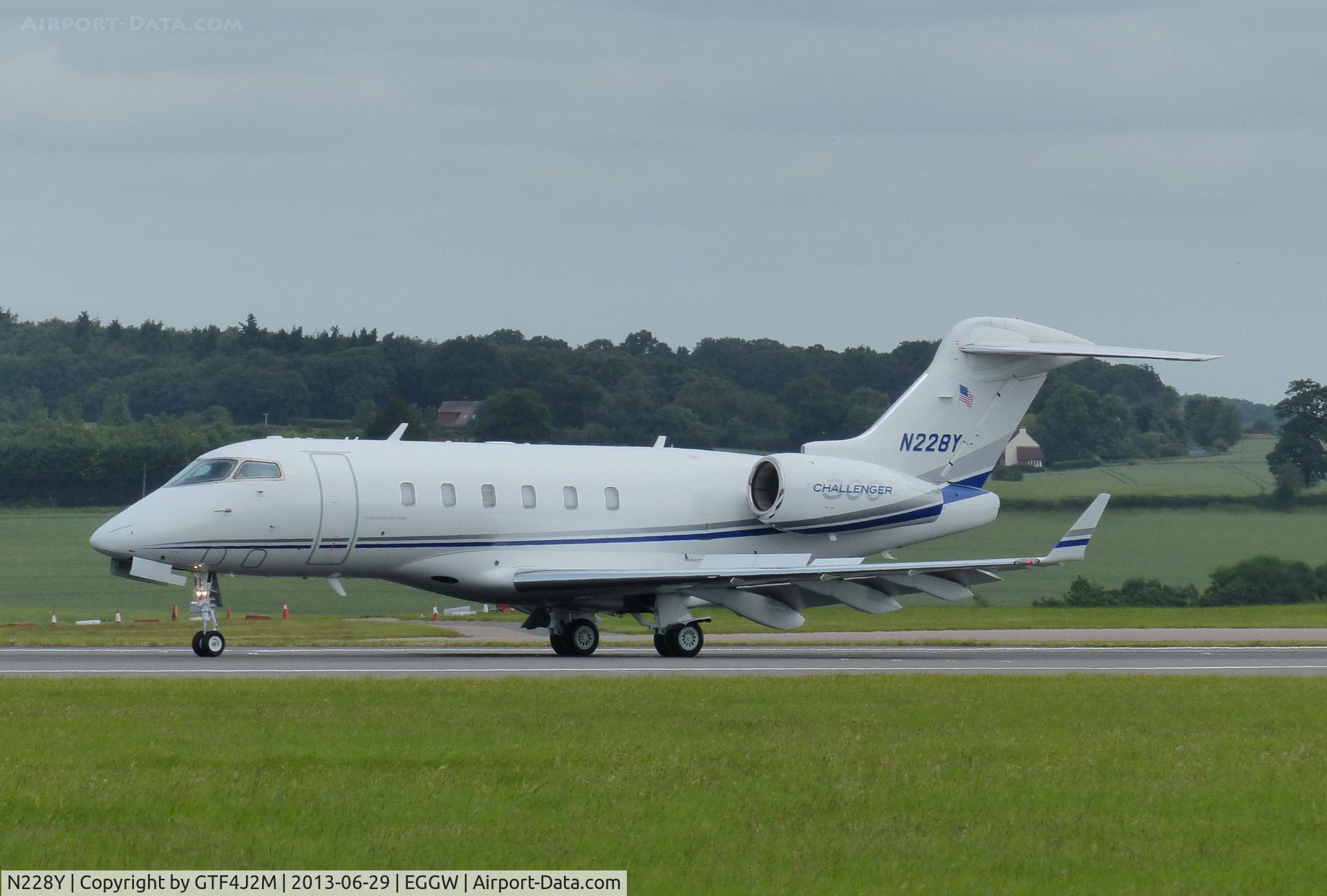 N228Y, 2008 Bombardier Challenger 300 (BD-100-1A10) C/N 20194, N228Y  at Luton 29.6.13
