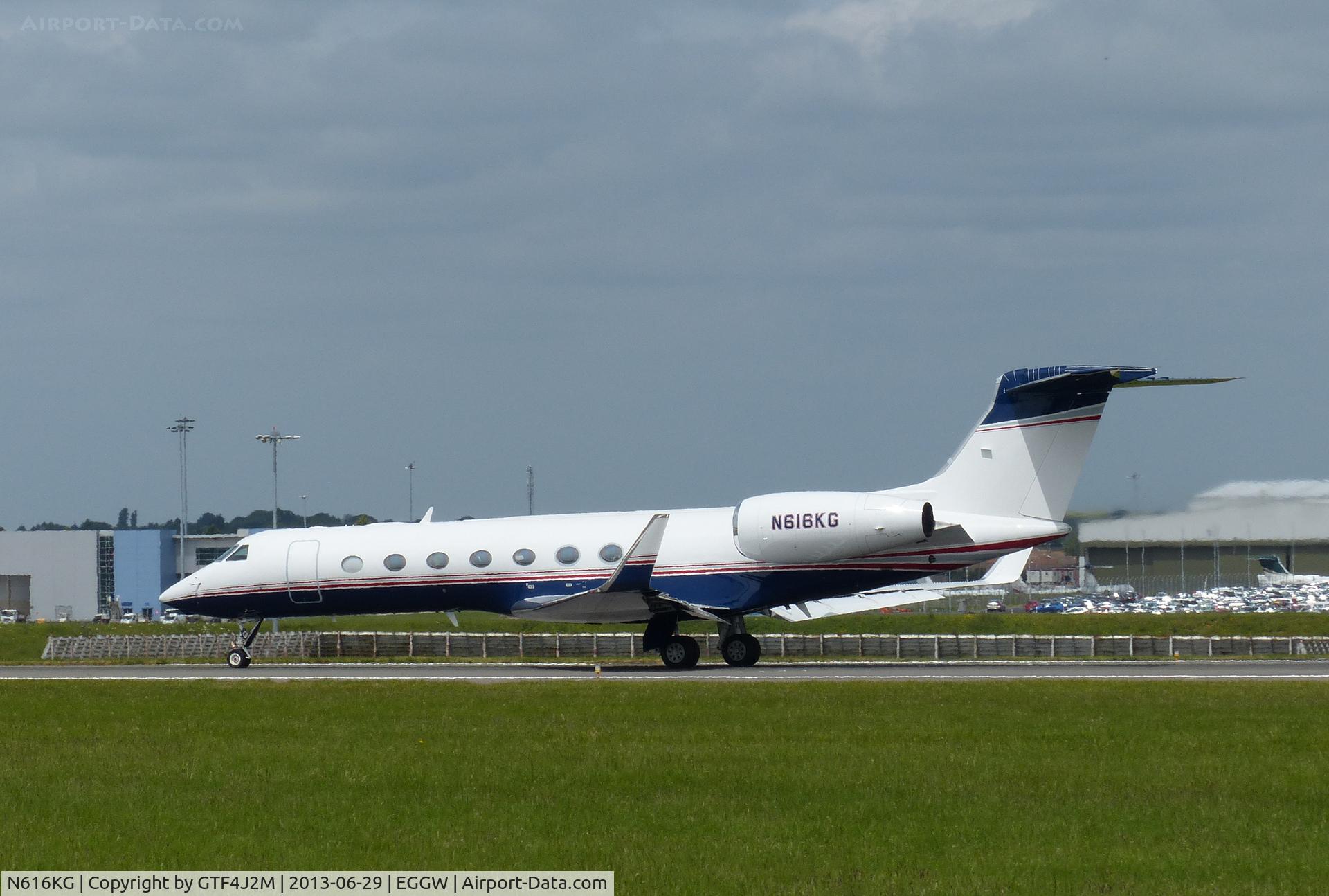N616KG, Gulfstream Aerospace GV-SP (G550) C/N 5361, N616KG at Luton 29.6.13