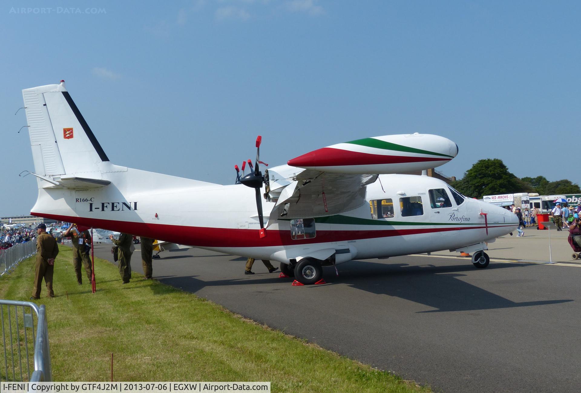 I-FENI, 1963 Piaggio P-166C C/N 411, I-FENI in the static display at Waddington 6.7.13