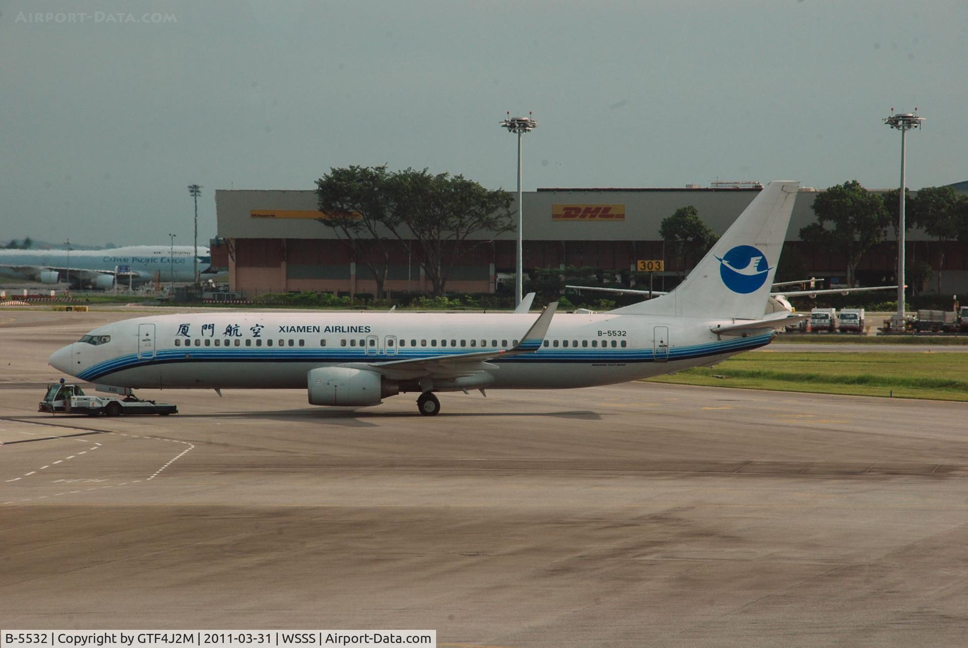 B-5532, 2010 Boeing 737-85C C/N 37151, B-5532  Xiamen AL  at Changi 31.3.11