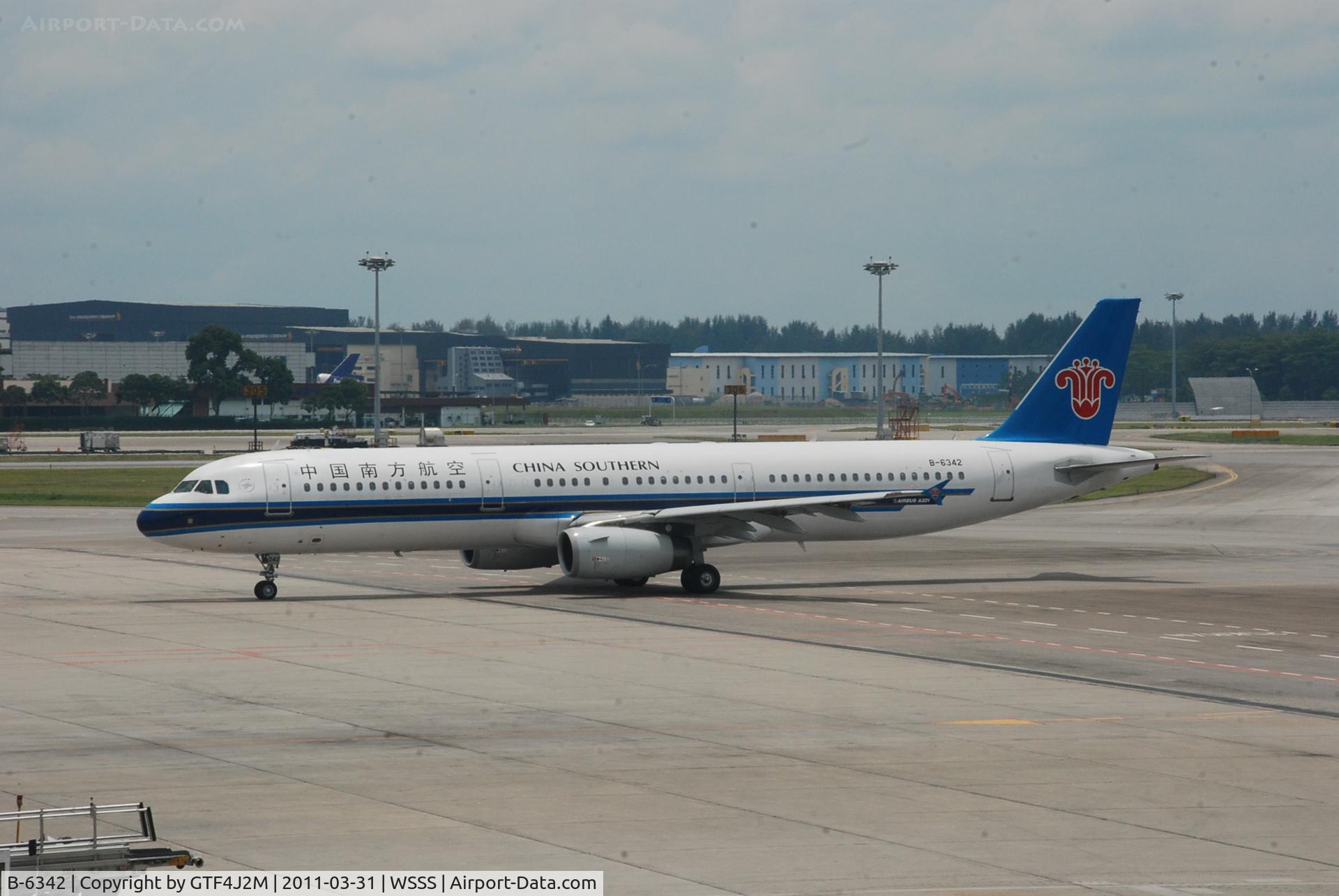 B-6342, 2008 Airbus A321-231 C/N 3459, B-6342  China Southern AL  Changi 31.3.11