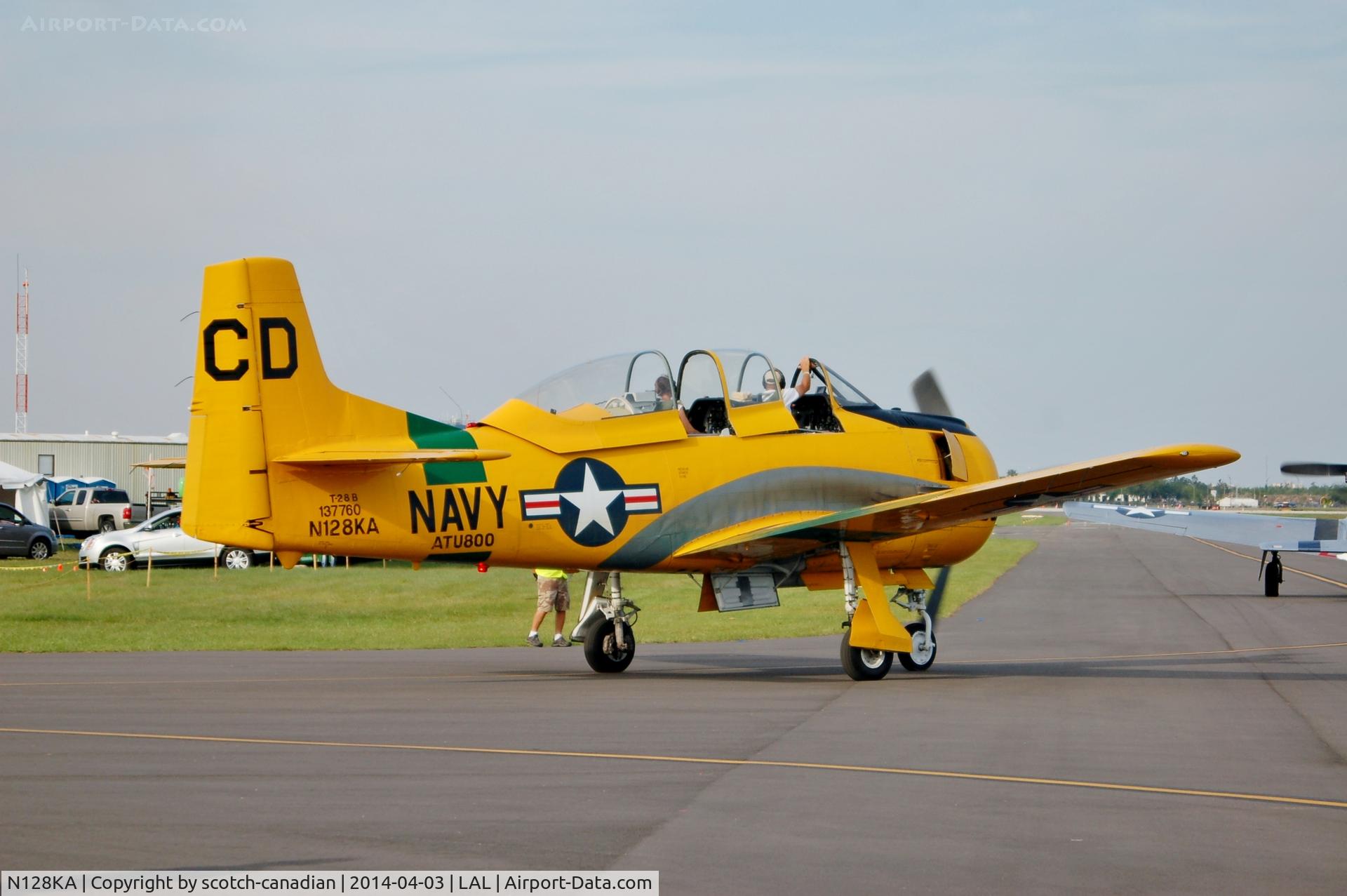 N128KA, 1958 North American T-28B Trojan C/N 200-123 (137760), 1958 North American T-28B, N128KA, at 2014 Sun n Fun, Lakeland Linder Regional Airport, Lakeland, FL