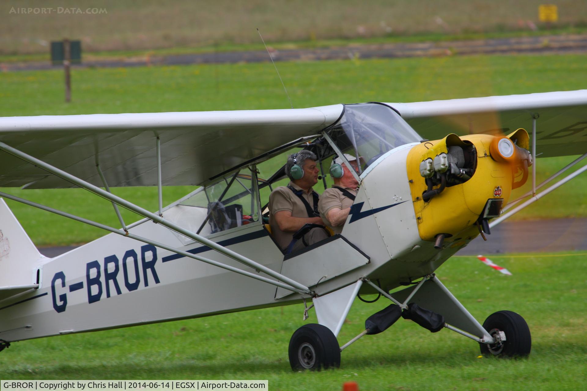 G-BROR, 1943 Piper L-4H Grasshopper (J3C-65D) C/N 10885, at the Air Britain fly in