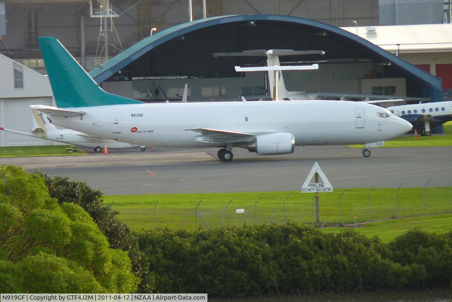 N919GF, Boeing 737-3S1 C/N 24834, N919GF at Aucklad, NZ after delivery flight 17.4.11