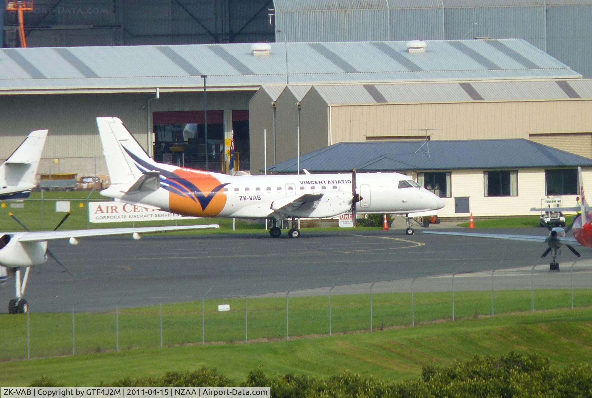 ZK-VAB, 1994 Saab 340B C/N 340B-357, ZK-VAB  Vincent Aviation at Auckland 15.4.11