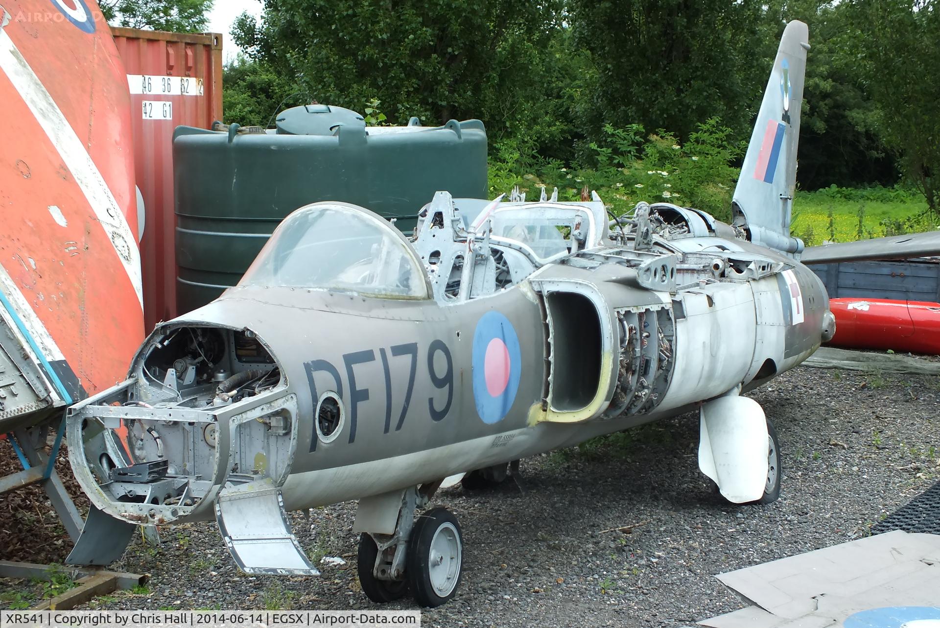 XR541, 1963 Hawker Siddeley Gnat T.1 C/N FL552, stored at North Weald