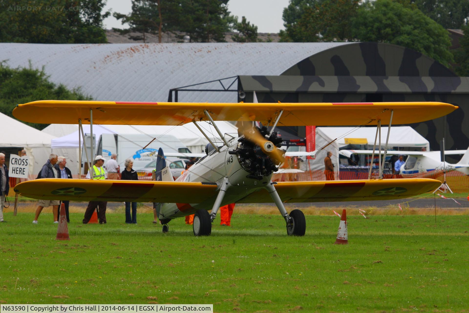 N63590, 1943 Boeing A75N1(PT17) C/N 75-7143, at the Air Britain fly in
